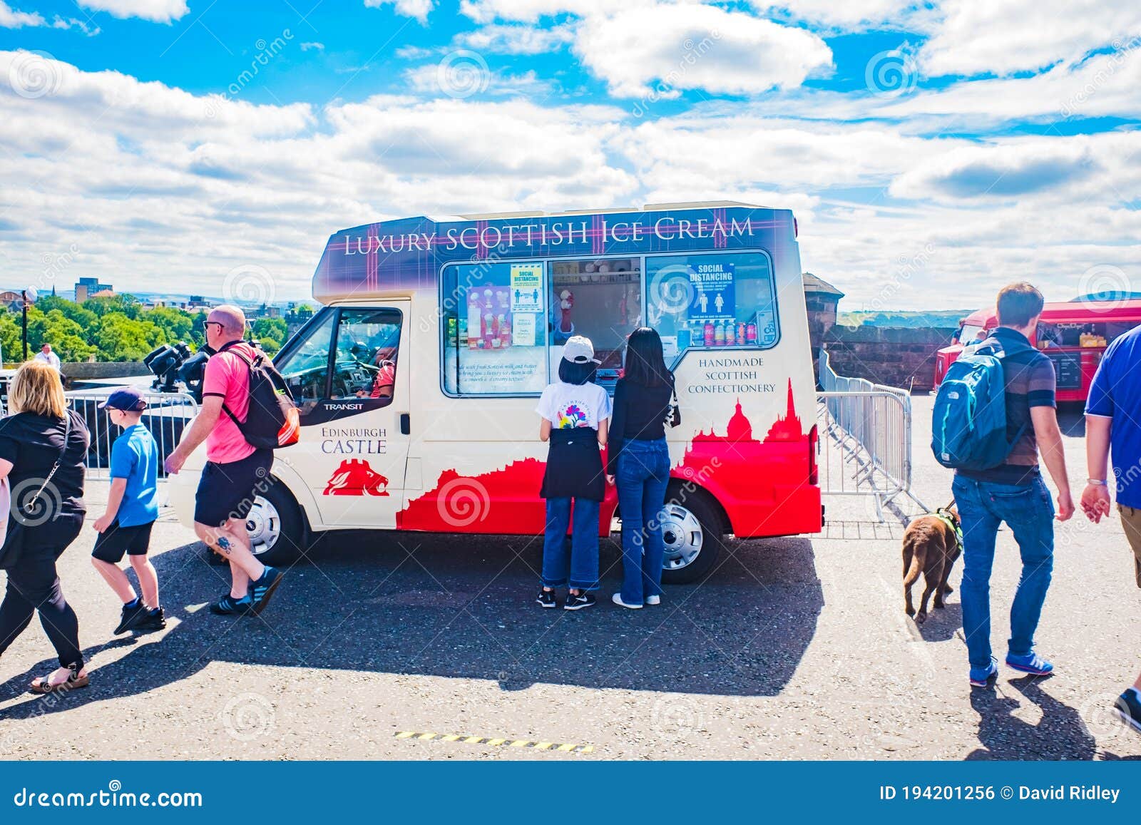 Ice Cream Van at Edinburgh Castle Scotland Editorial Photo Image of