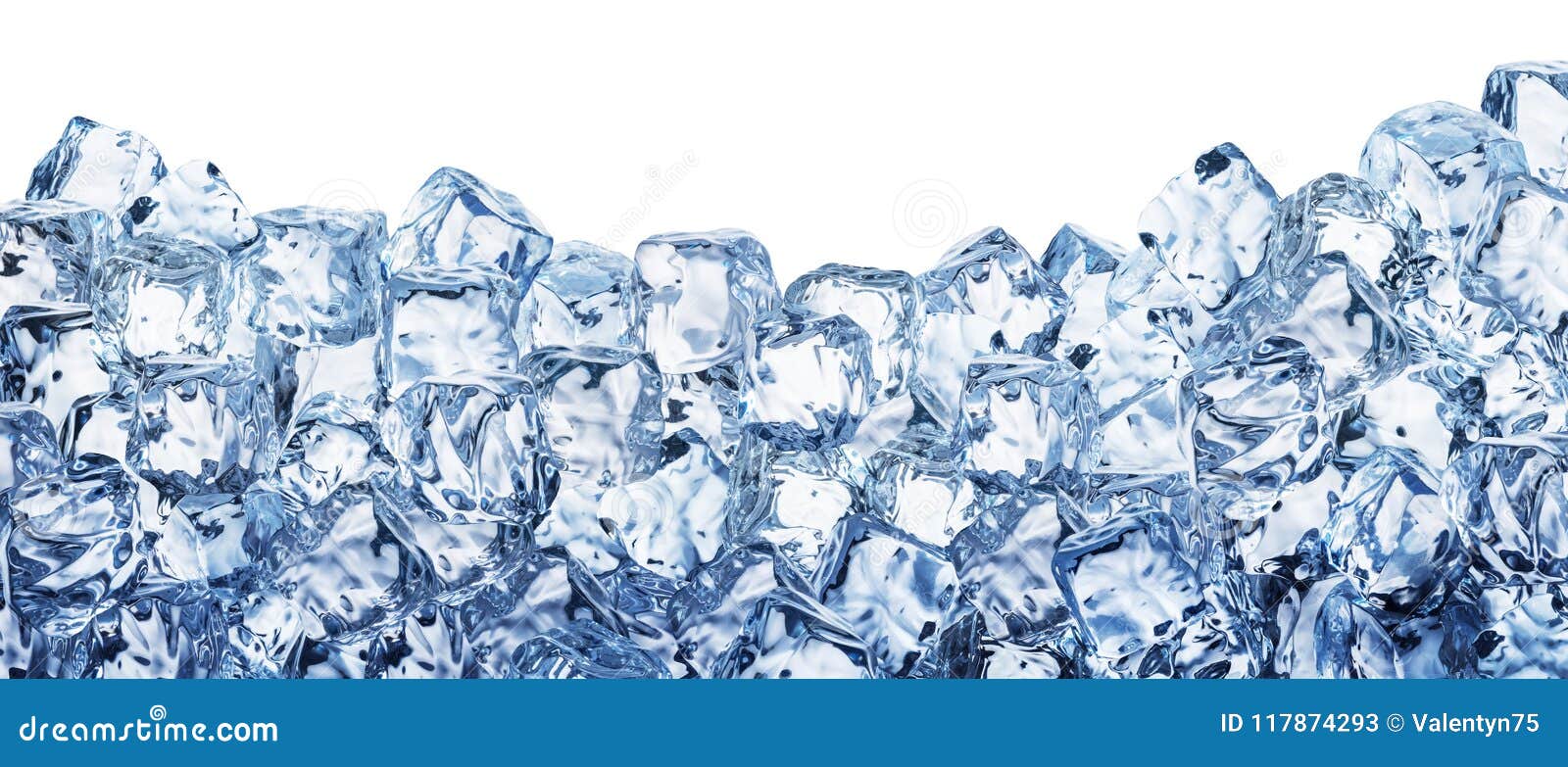 ice cube background. clipping path.