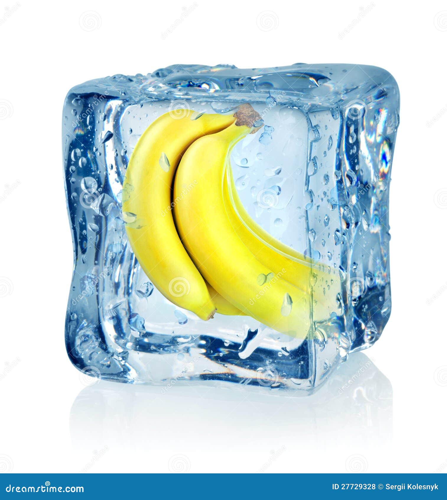 Ice Cube And Banana Royalty Free Stock Photos Image 27729328