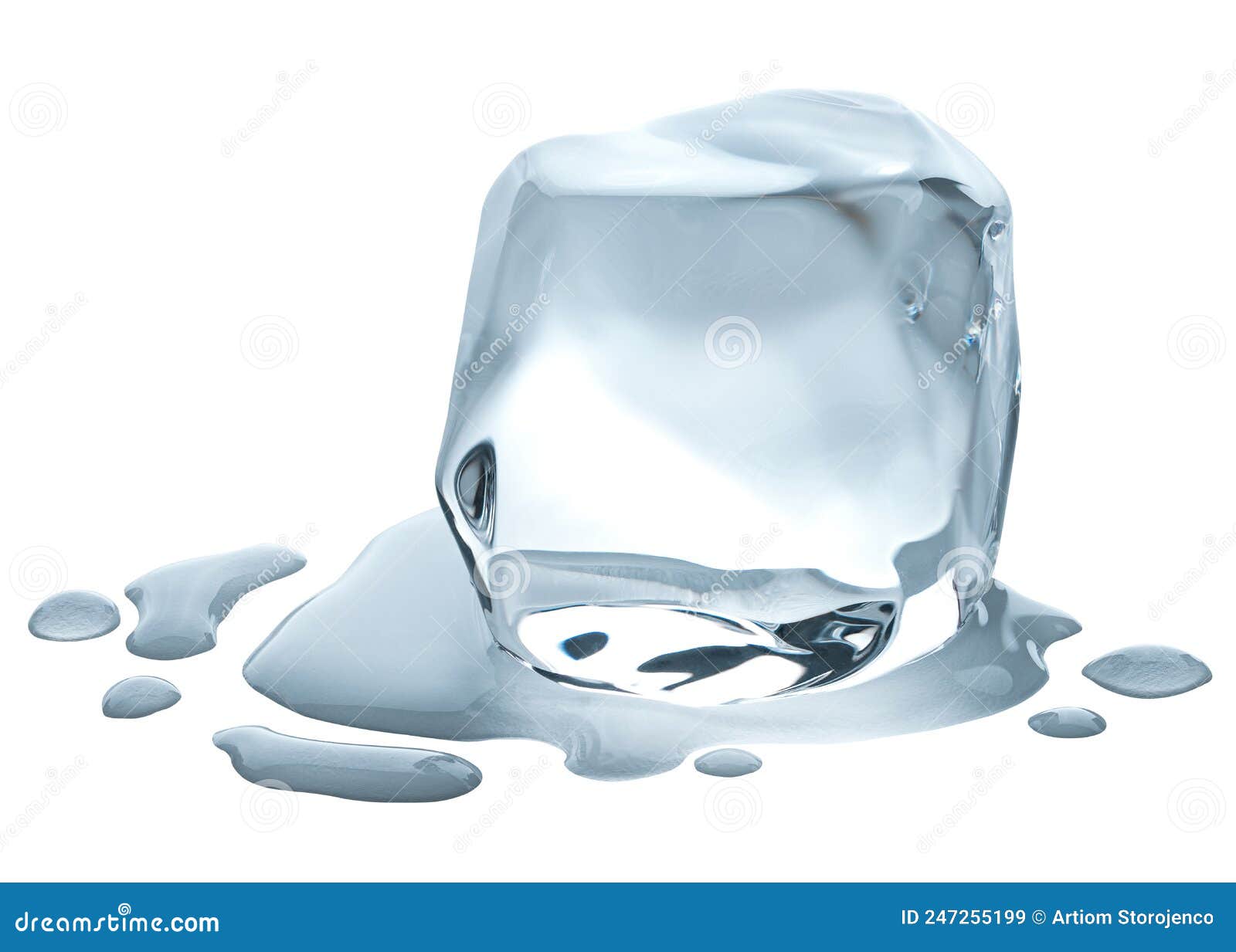 Ice Cube. Melting Ice Cubes with Water Drops. Clear Ice in Cube Shape.  Frozen Water Stock Image - Image of artificial, cool: 247255199