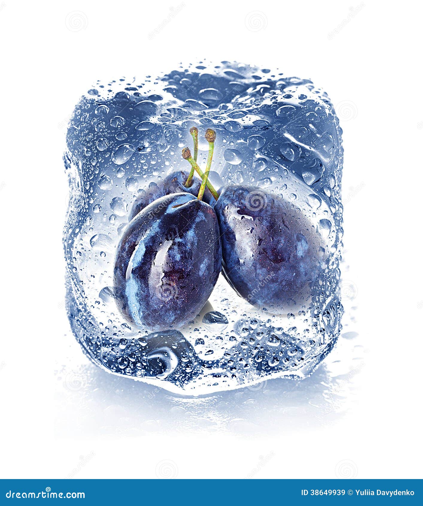 Ice cube and plum stock image. Image of closeup, melting 38649939