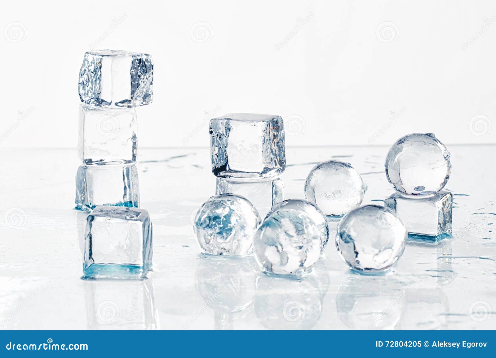 Ice cubes and balls stock image. Image of frost, closeup 72804205