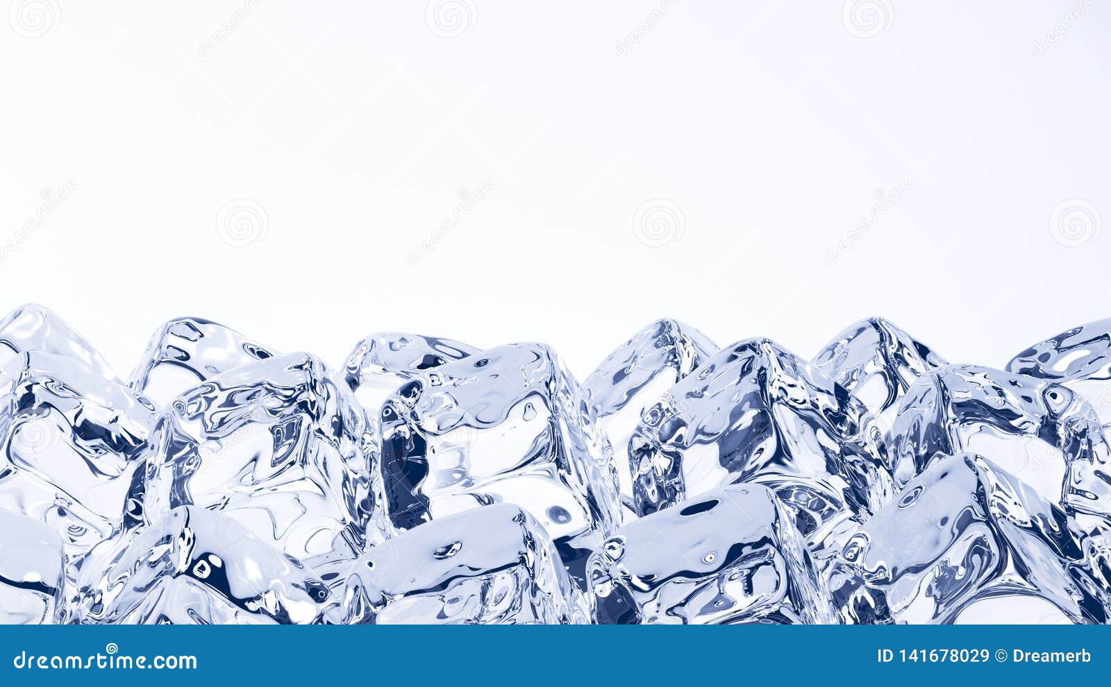 ice cubes  white background.