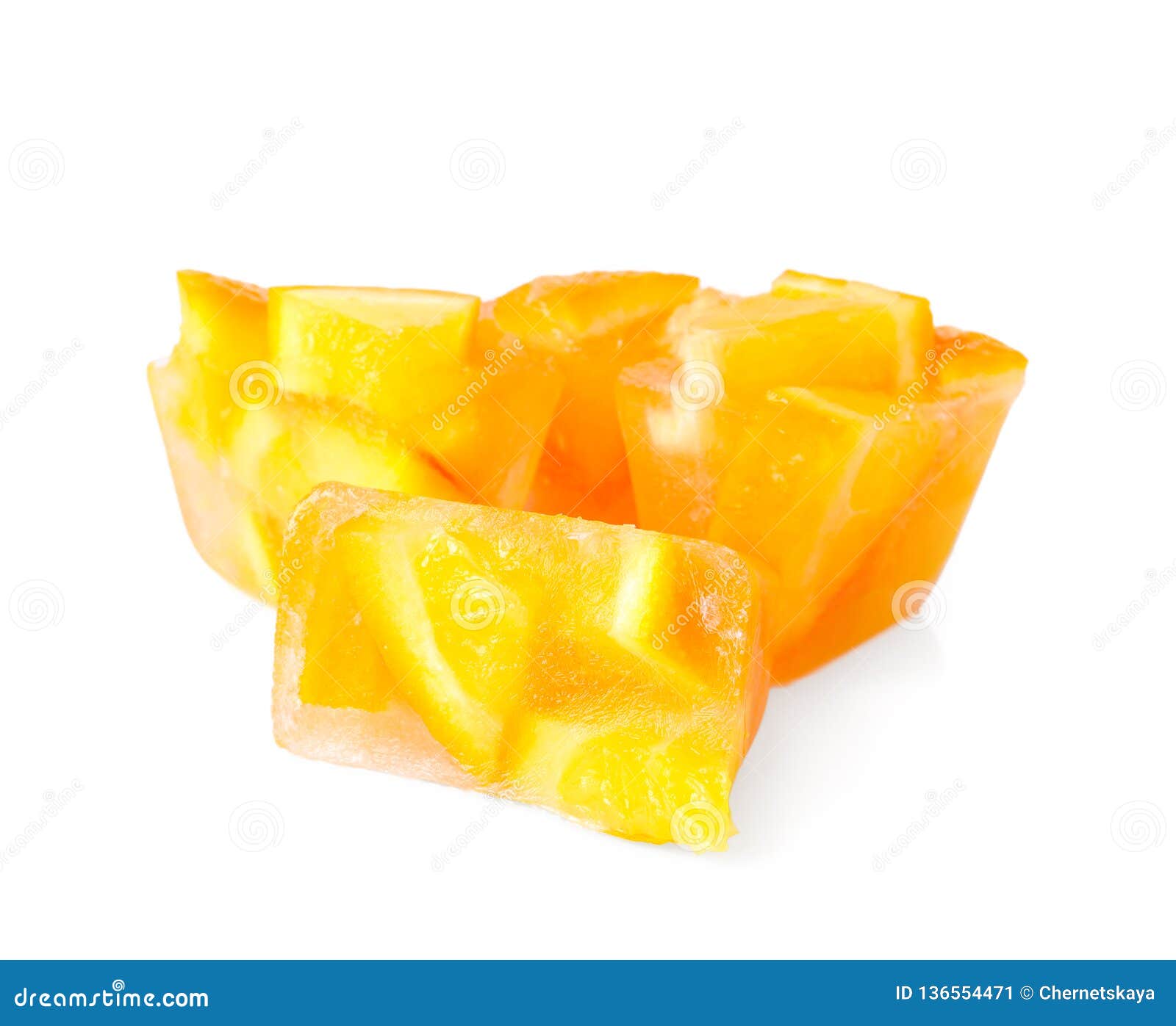 Ice Cubes with Orange Slices Stock Image Image of citrus, cocktail
