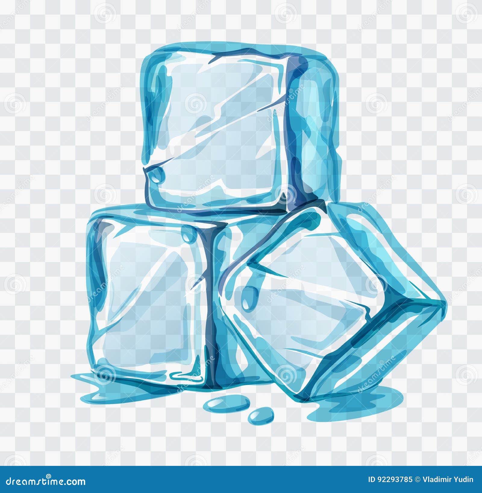 Ice cubes vector stock vector. Illustration of compound - 92293785