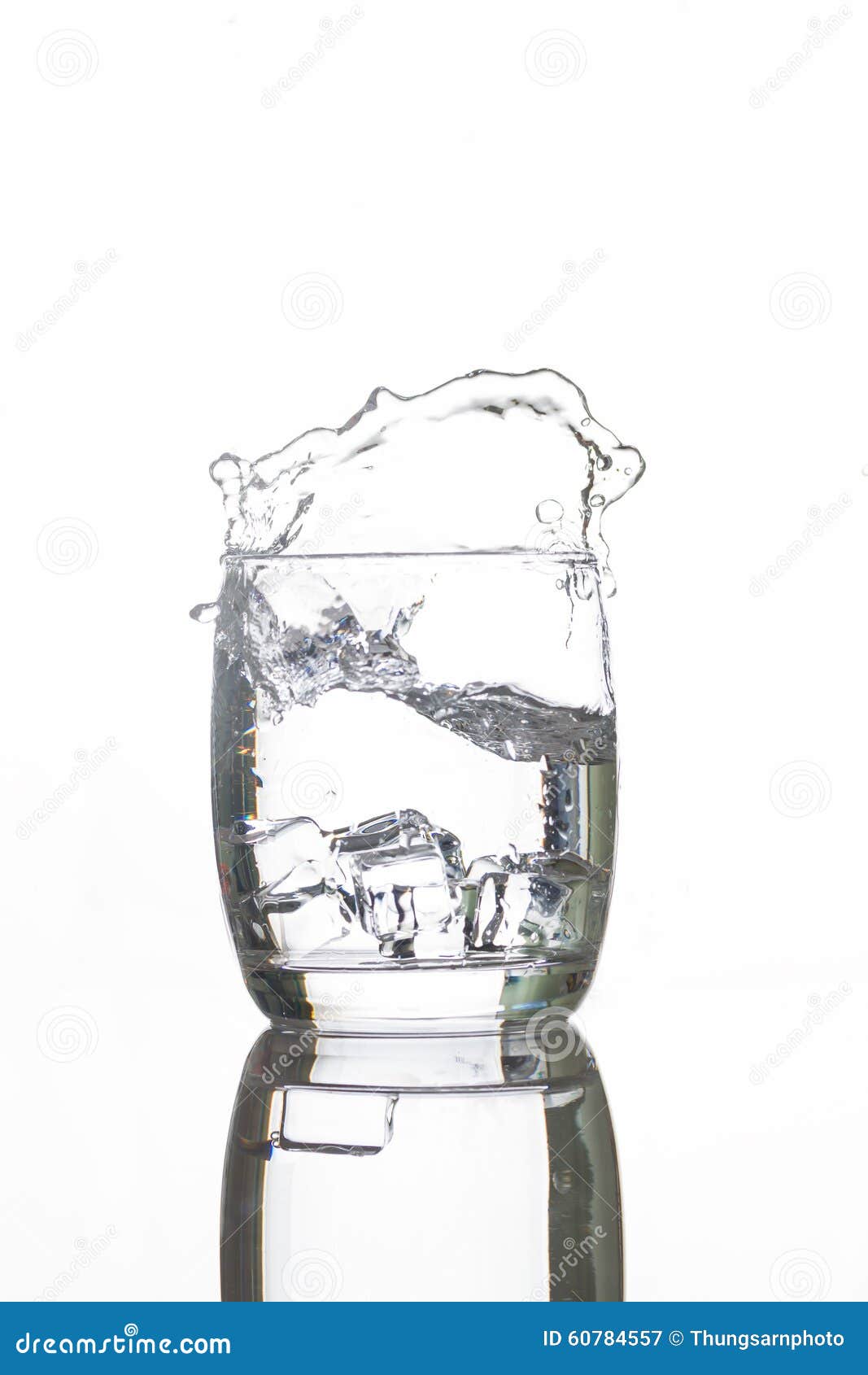 Ice Dropping into a Glass of Water Stock Image Image of nature