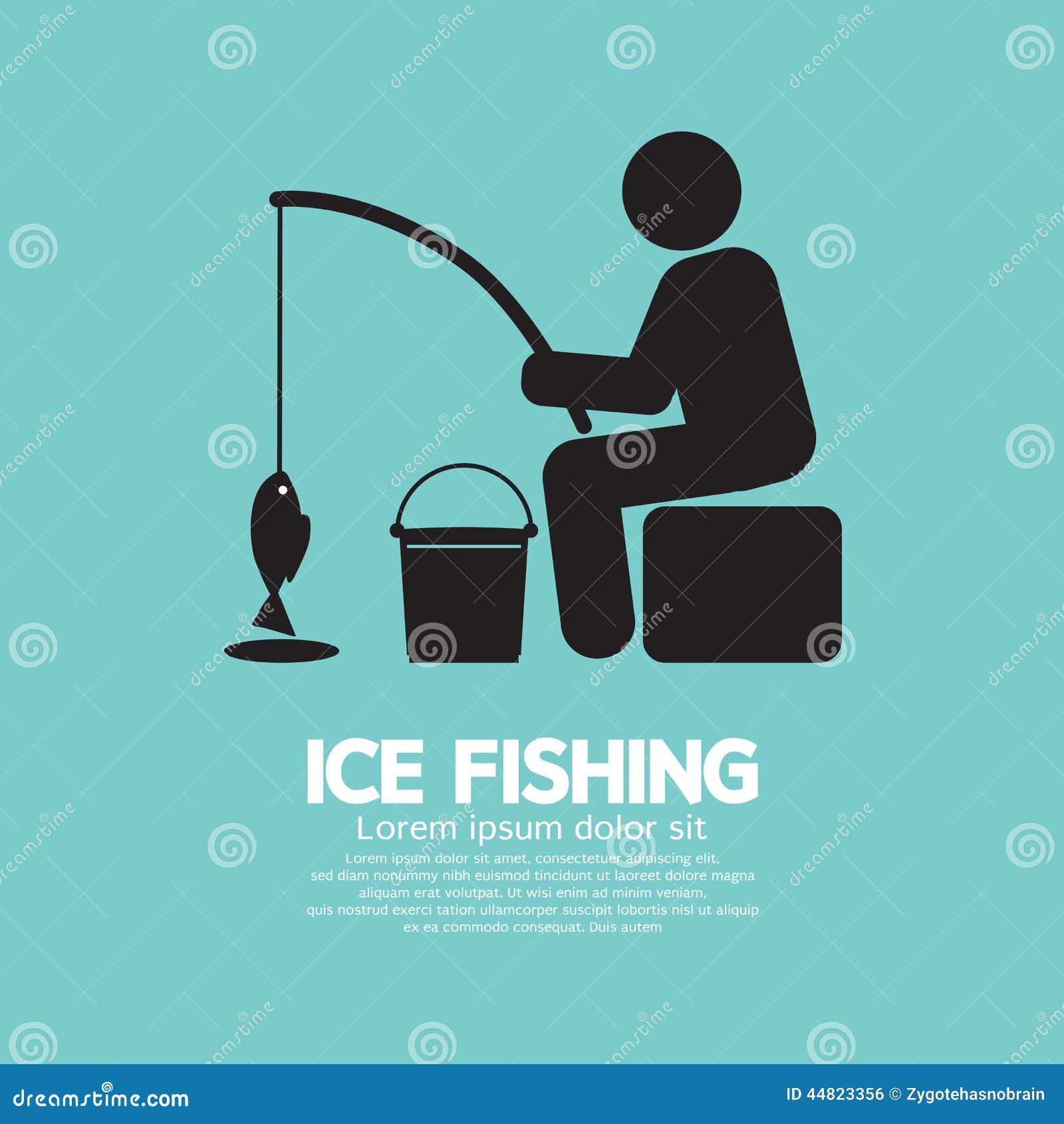 Download Ice Fishing Graphic Symbol stock vector. Illustration of ...