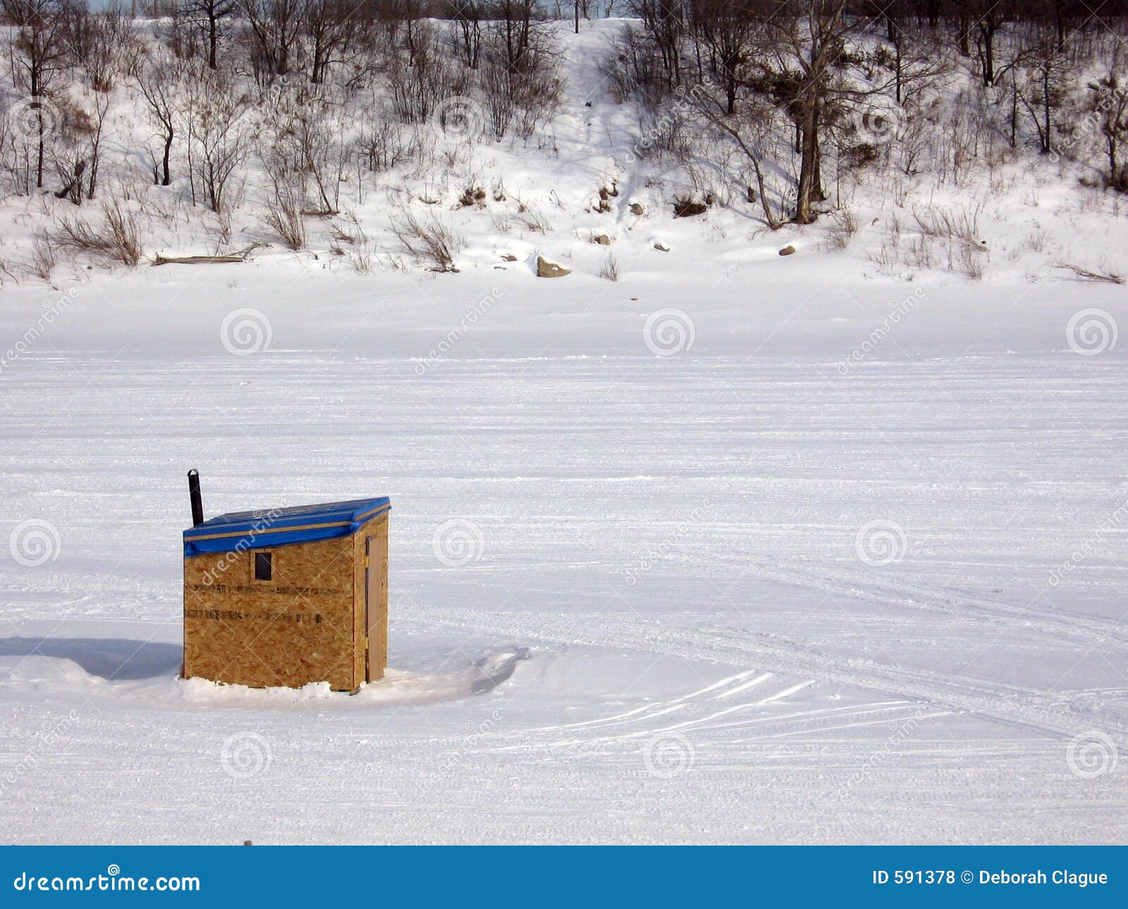 Ice Fishing Hut stock photo. Image of shack, water, fish 591378