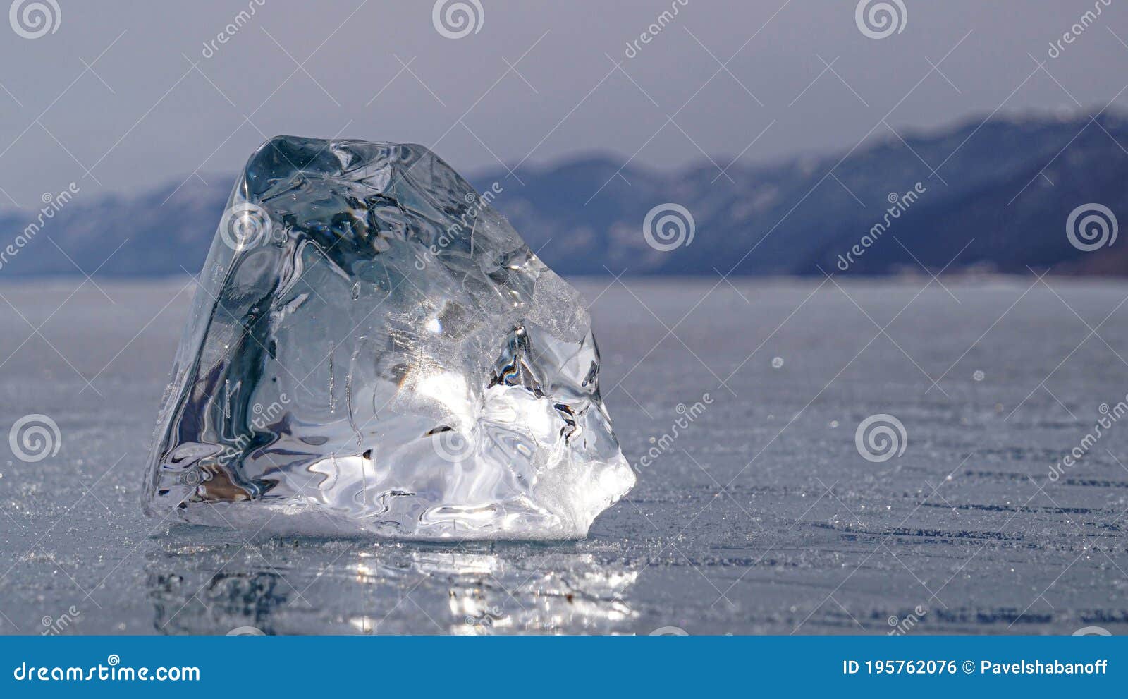 Ice Floe-an Iceberg on Lake Baikal Stock Photo - Image of natural ...