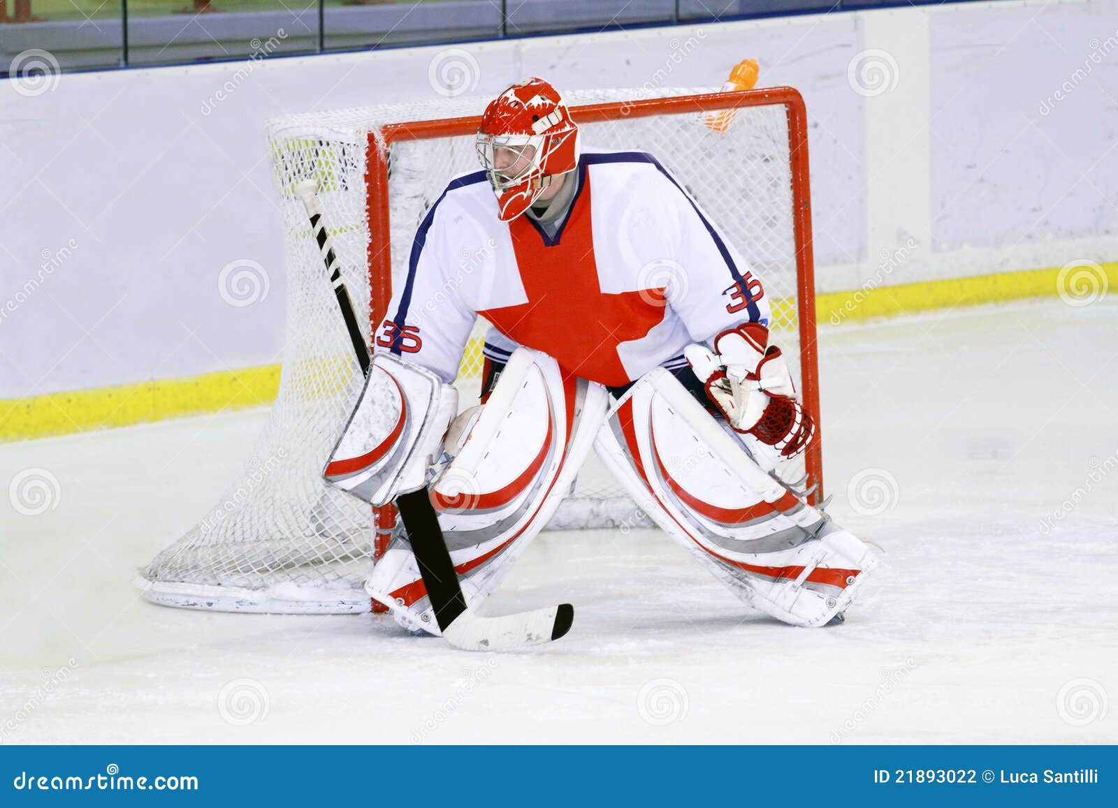 Ice hockey goalie stock photo Image of defending goalkeeper 21893022