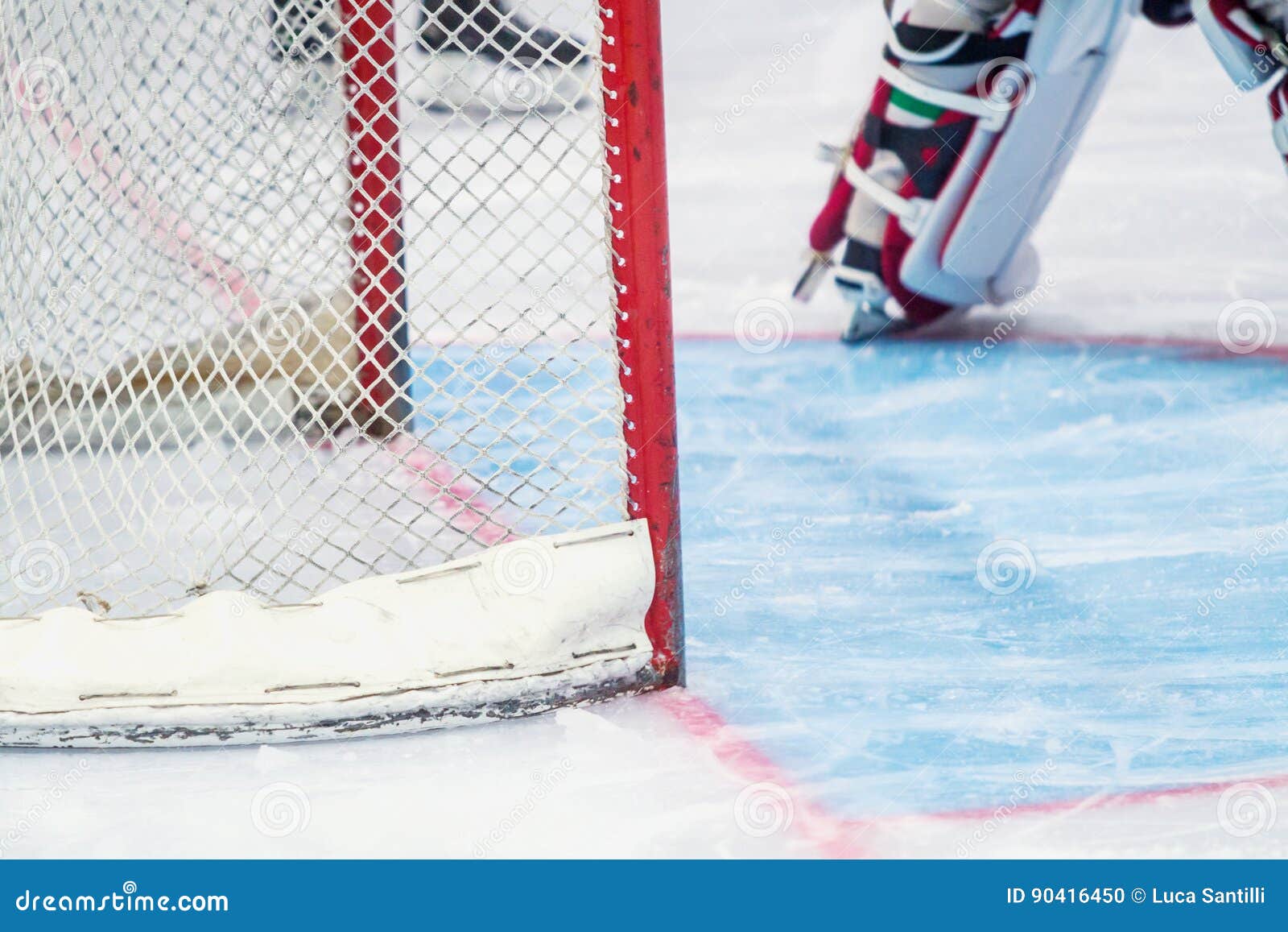 Ice Hockey Goalie during a Game Stock Photo Image of mask, hockey
