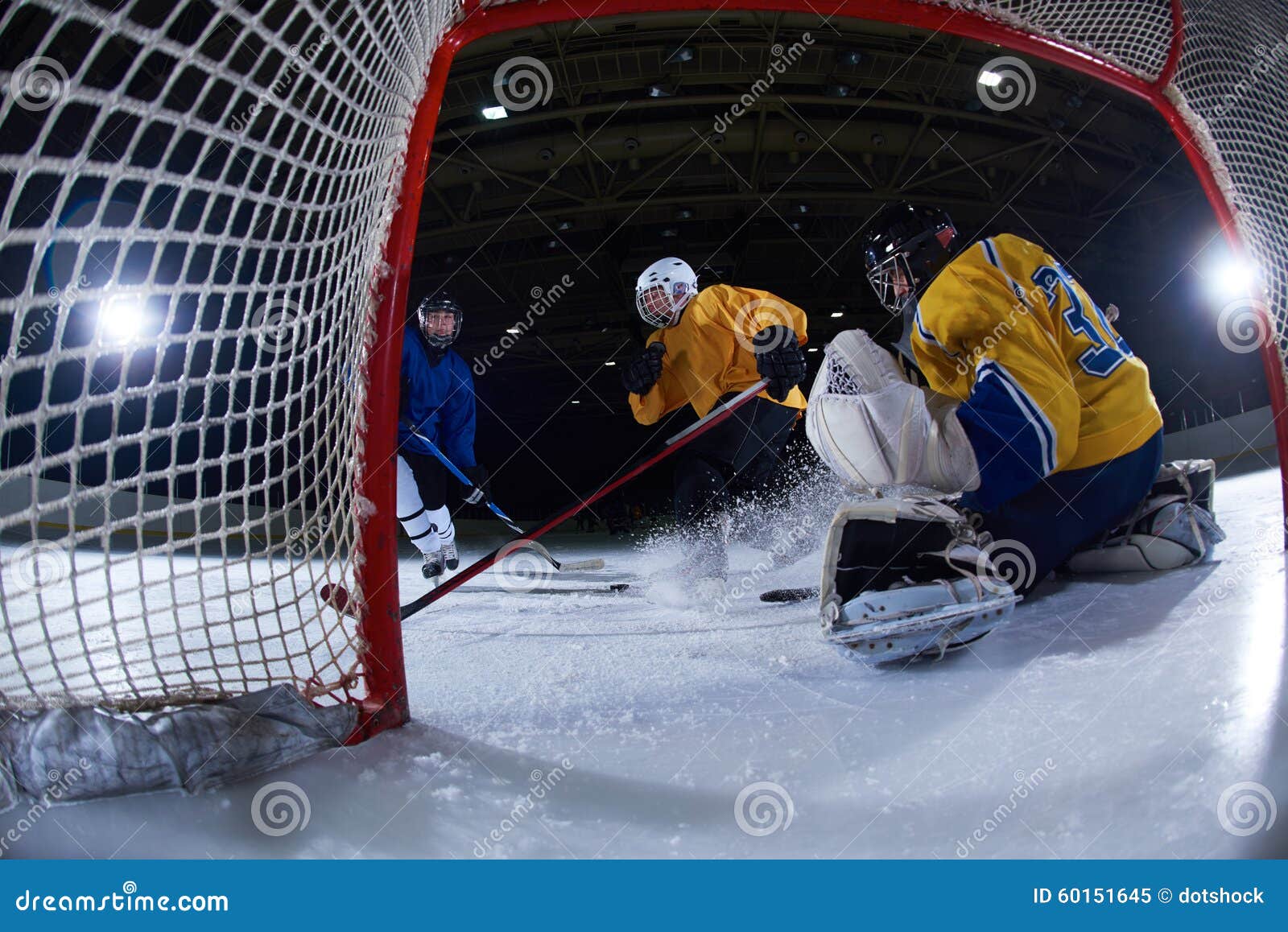 Ice hockey goalkeeper stock image. Image of male, angle 60151645