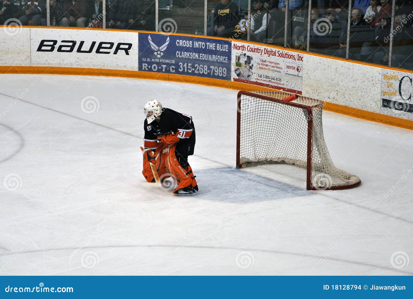 Ice Hockey Goalkeeper of Princeton University Editorial Stock Image