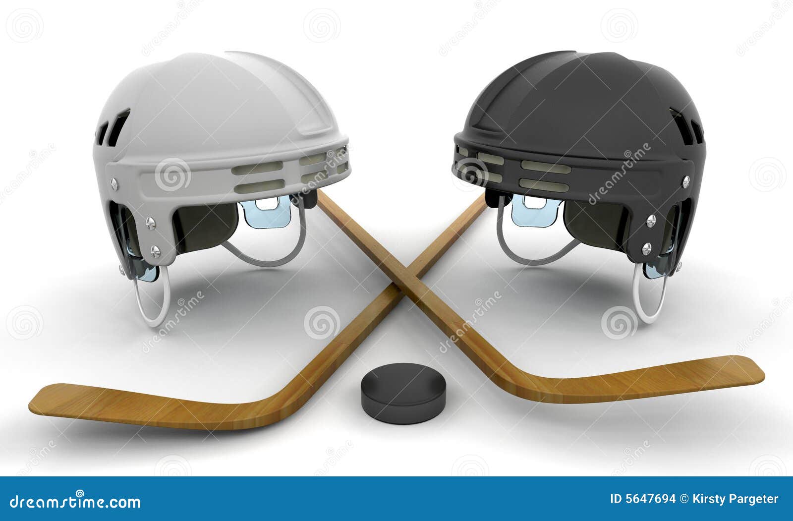 Ice Hockey Sport Equipment Set Vector Ice Hockey Equipment In Flat