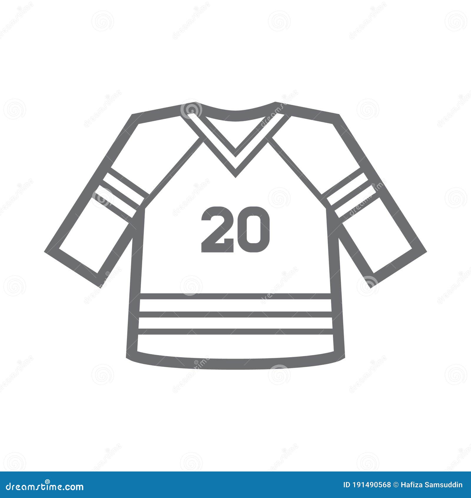Ice Hockey Jersey. Vector Illustration Decorative Design Stock Vector