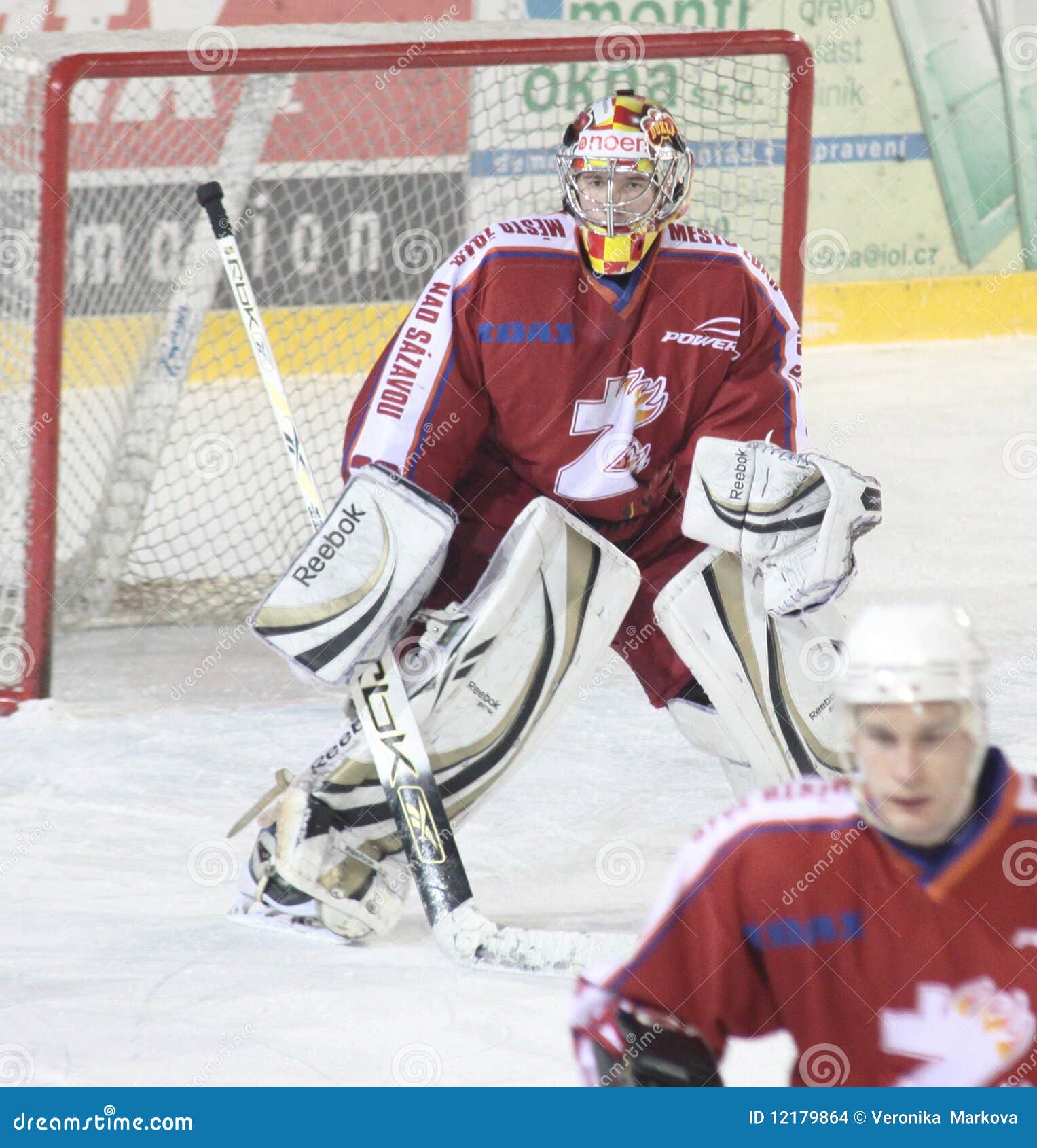 Ice Hockey Player Goalkeeper Editorial Stock Image Image of league