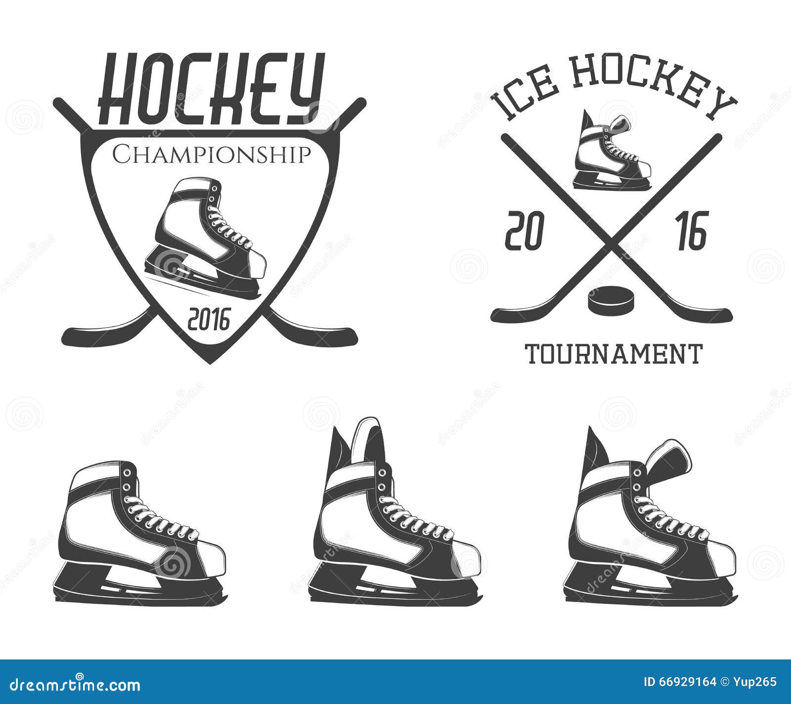 Ice hockey skates set stock vector. Illustration of activity 66929164