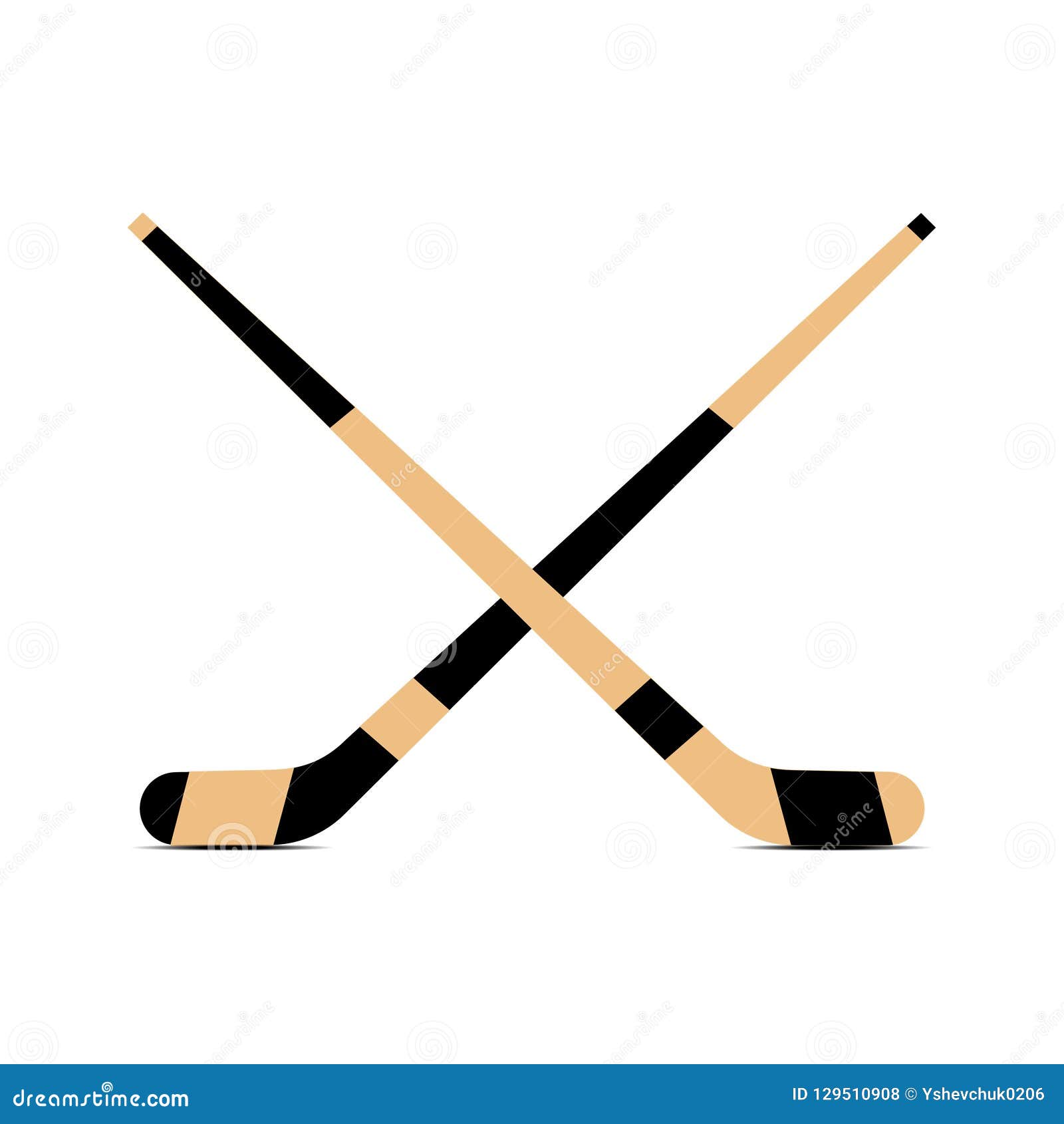 Hockey stick sport club item Royalty Free Vector Image