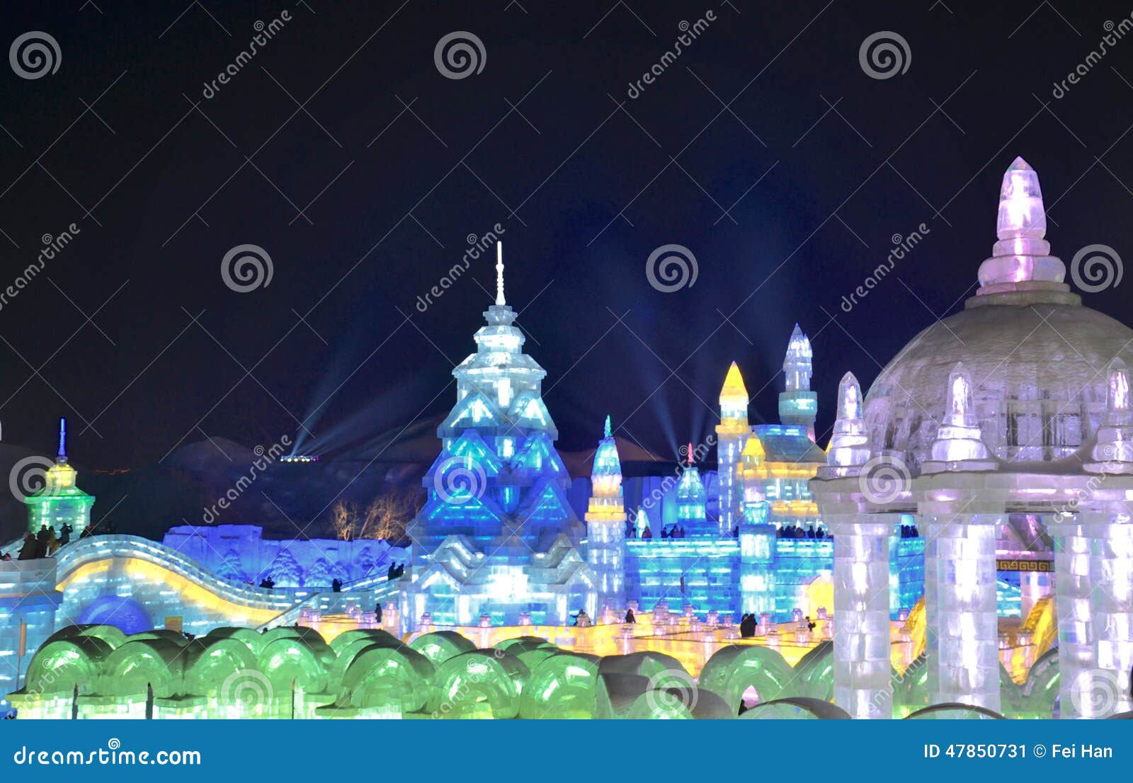 ice light in harbin, china, hei longing province