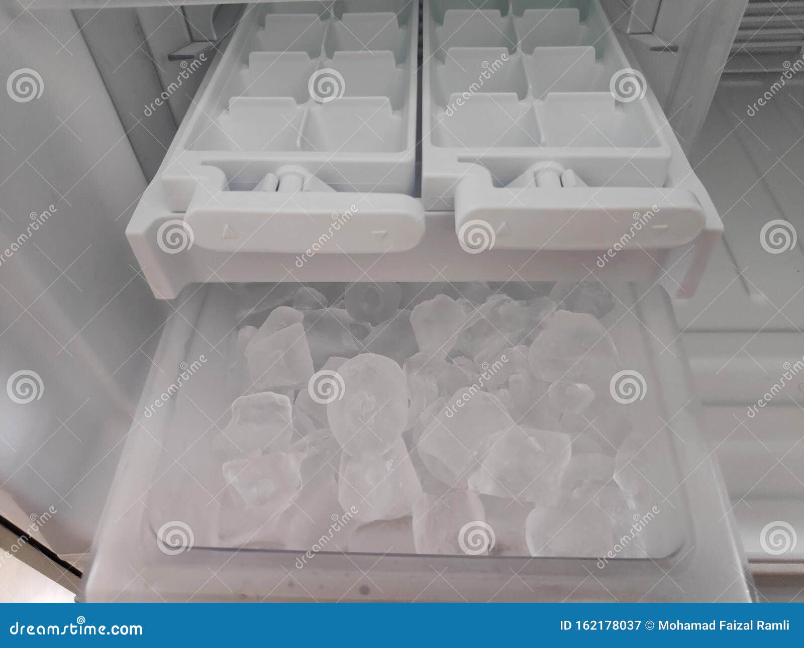 ice maker container in the refrigerator