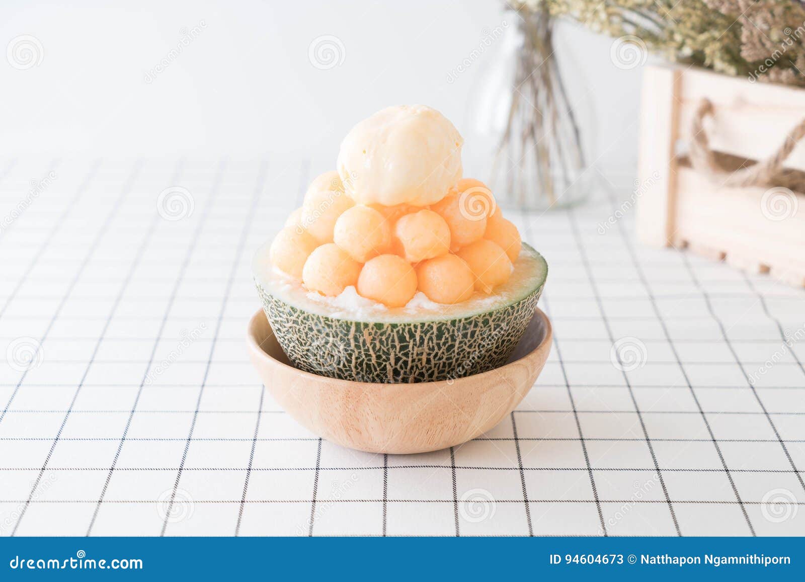 Ice Melon Bingsu, Famous Korean Icecream Stock Image Image of korean