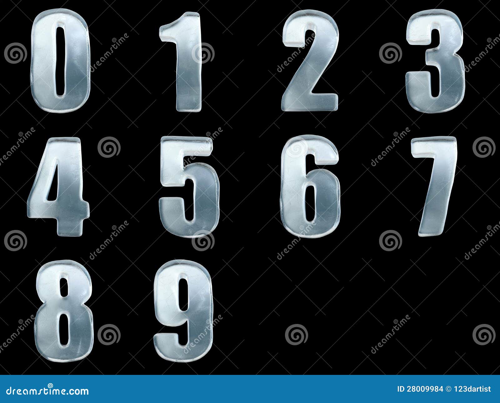 Ice Numbes 0 1 2 3 4 5 6 7 8 9 Stock Illustration Illustration Of Number Nine