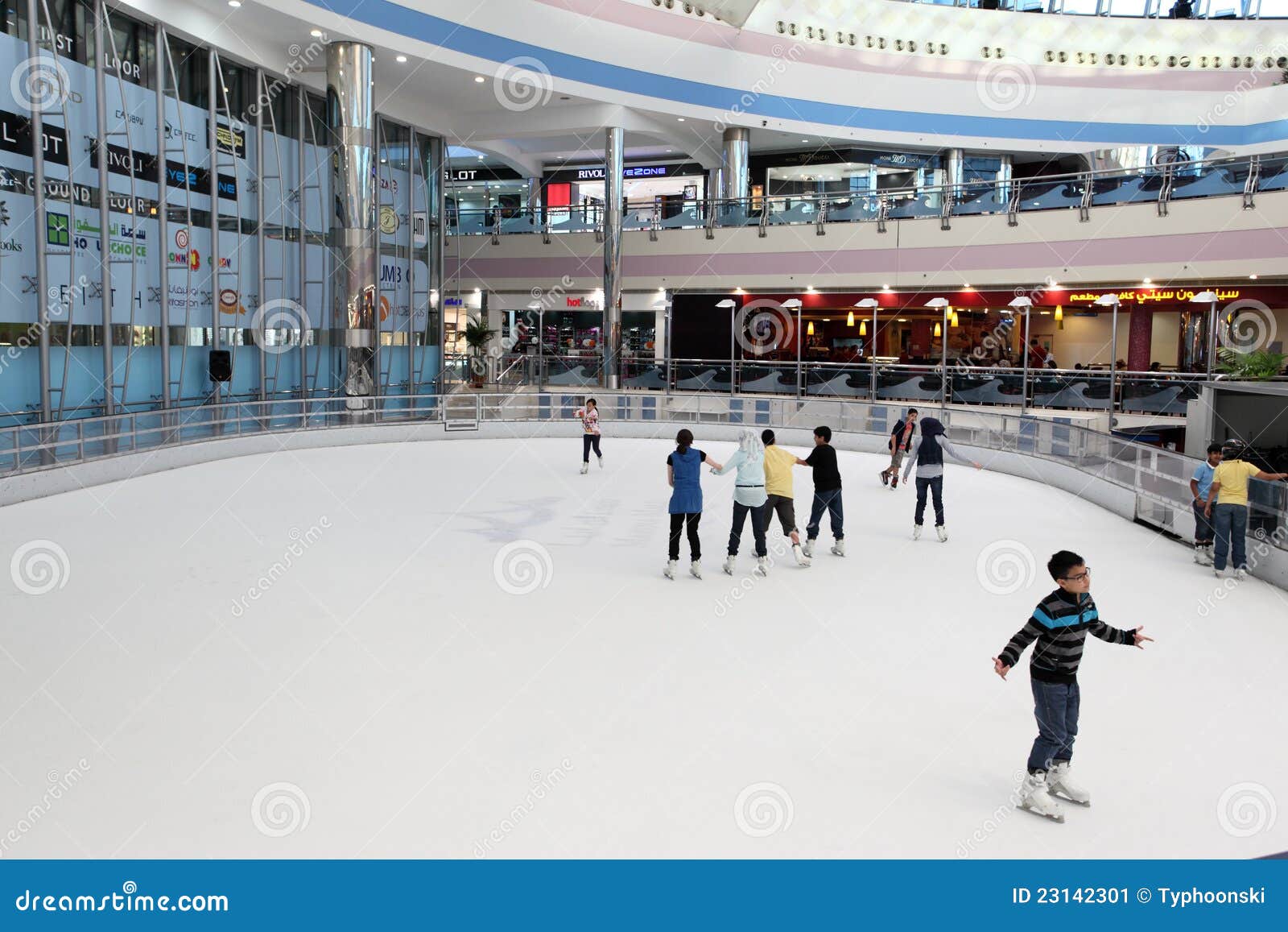 Ice Rink in Marina Mall, Abu Dhabi Editorial Photo - Image of skating