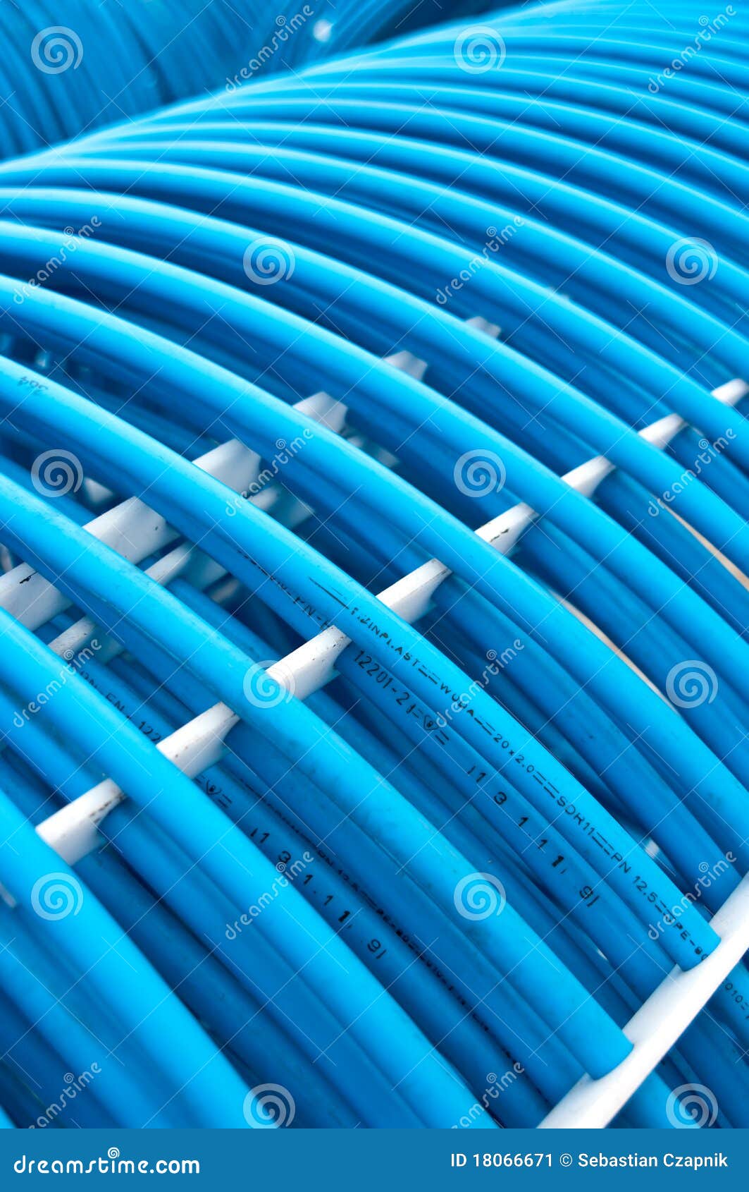 Ice rink plastic pipes stock image. Image of pipe