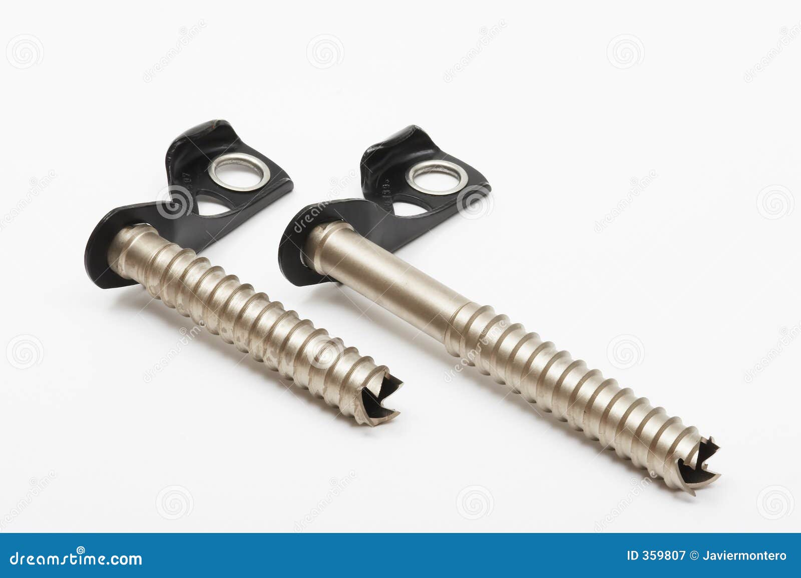 Ice screws stock image. Image of helmet, crampon, carabiner 359807