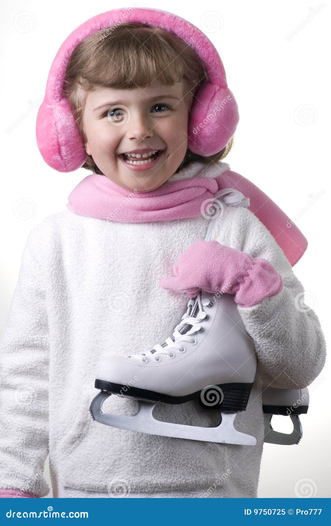 Ice skating girl stock image. Image of preschooler, objects 9750725