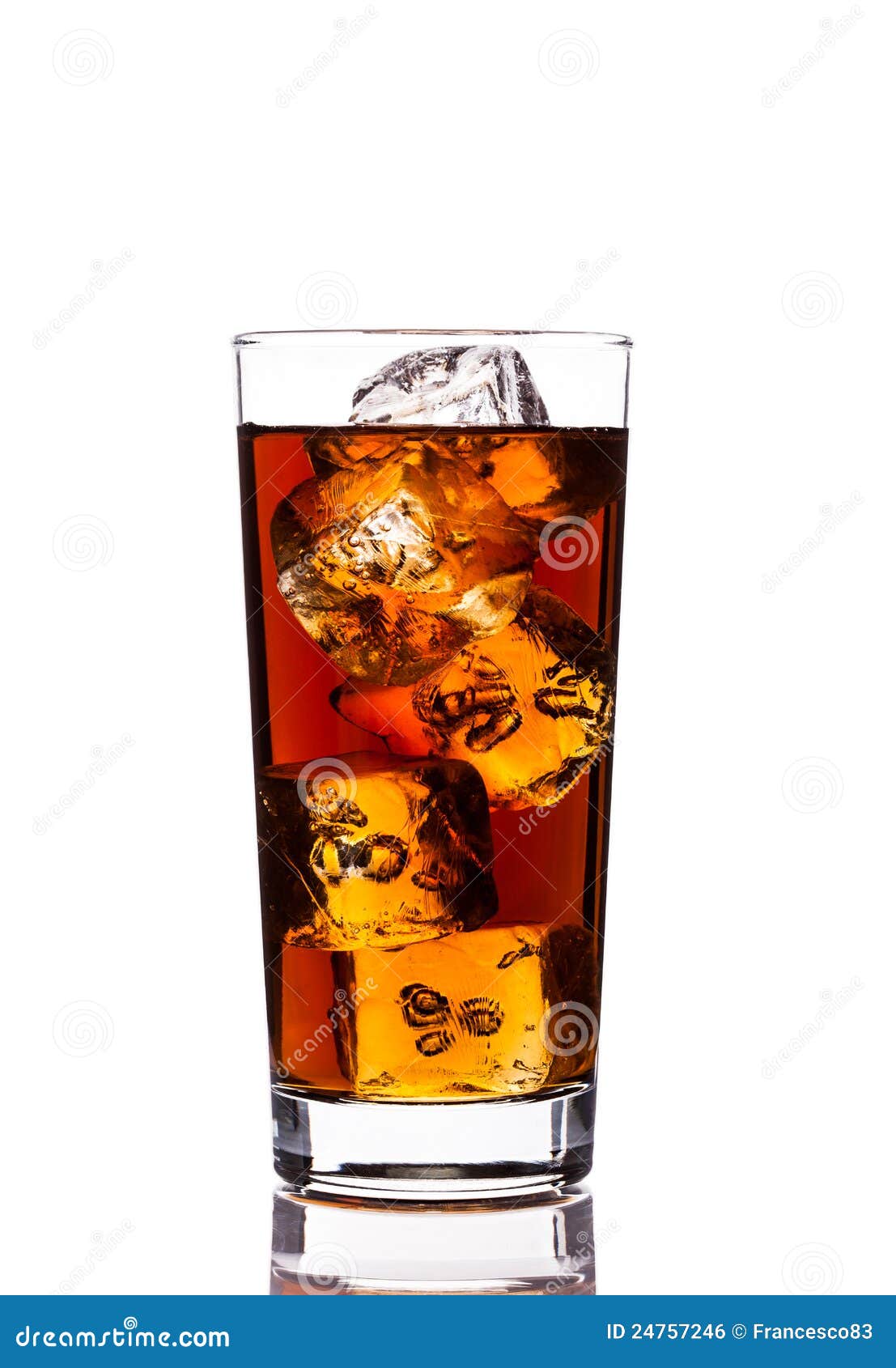 Ice Tea On White Background Stock Photo Image of isolate, cover 24757246