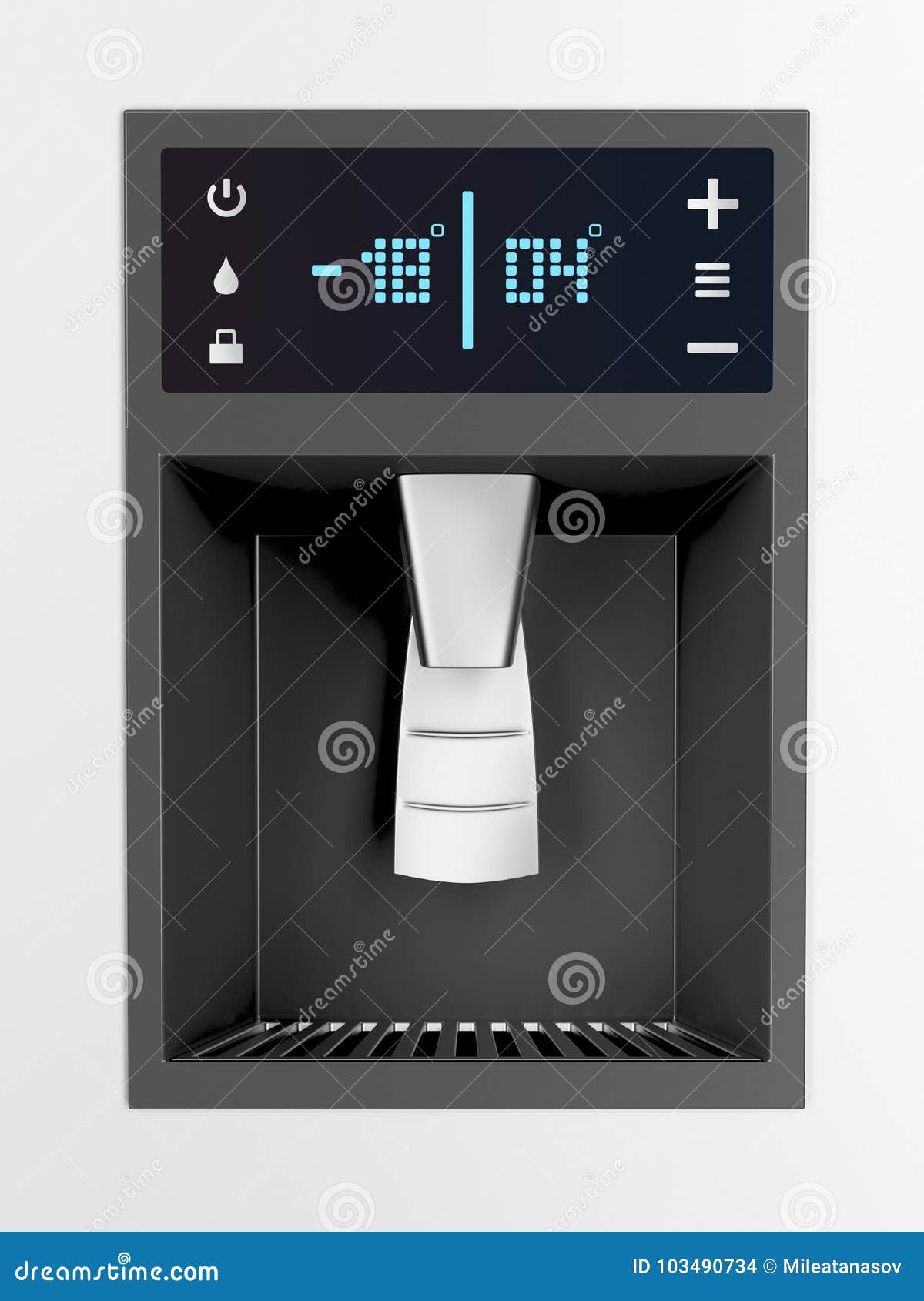 Ice and water dispenser stock illustration. Illustration of dispenser