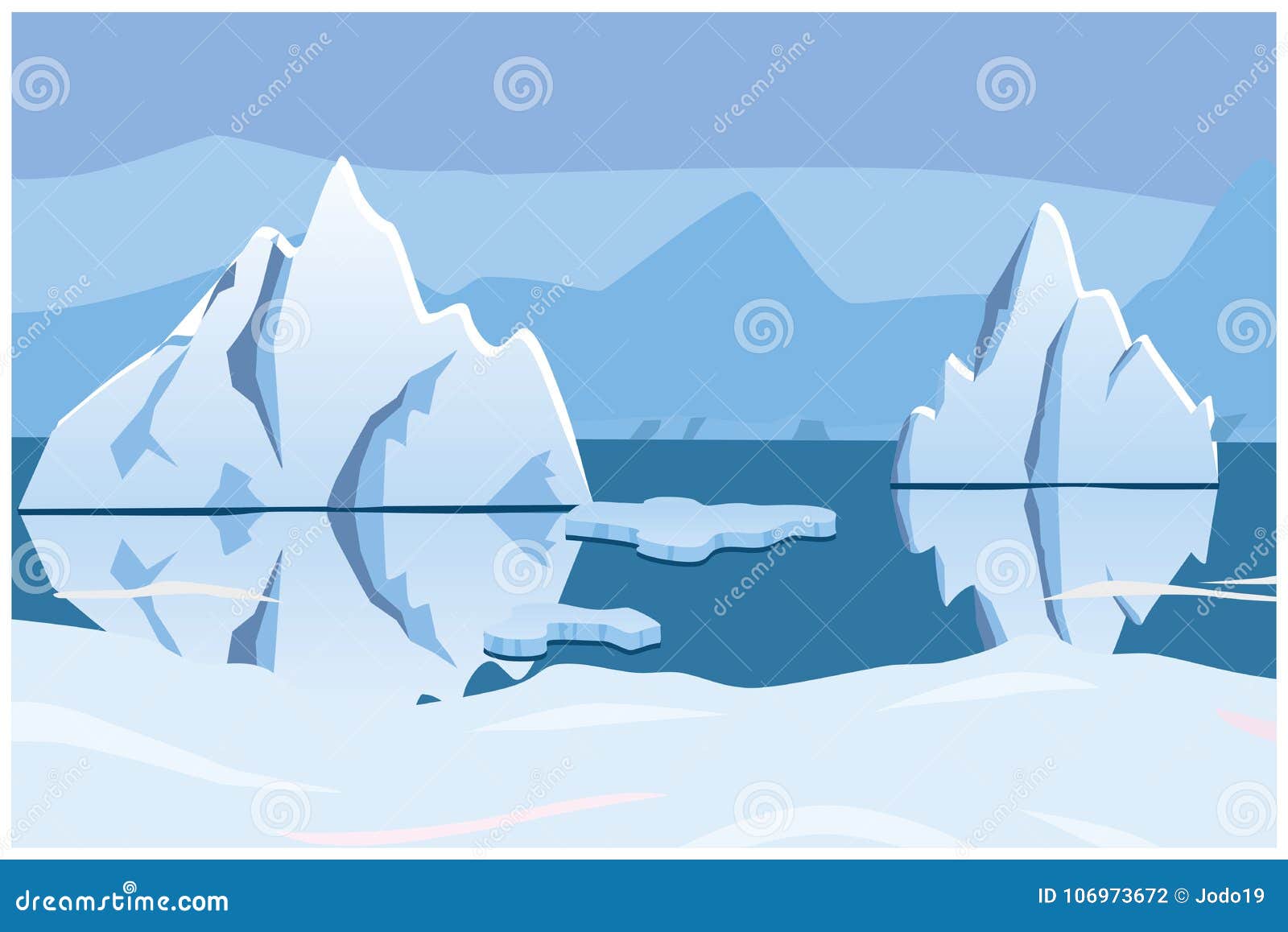 iceberg, icescape. square background