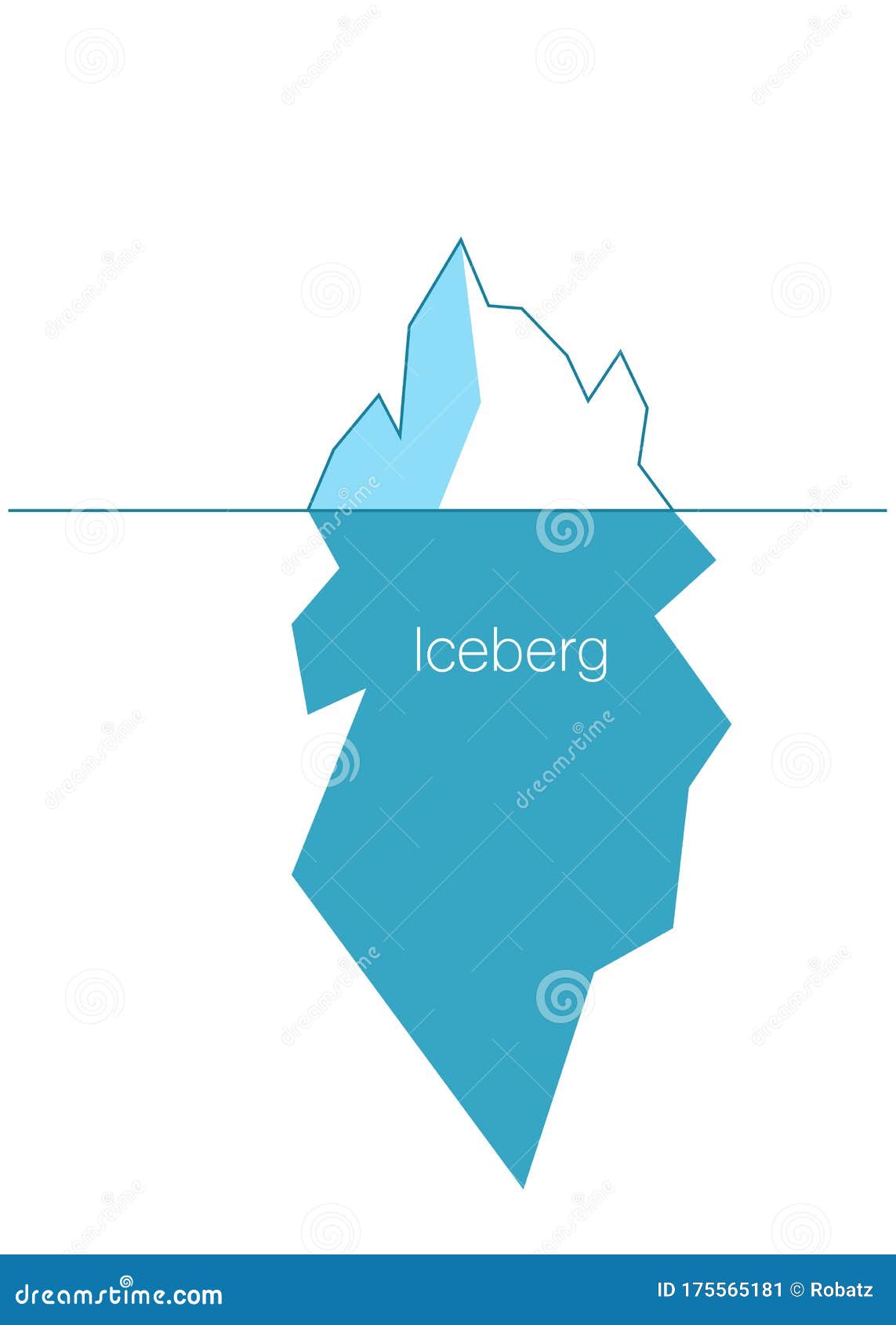 Iceberg Vector Cartoon, Infographics Diagram For 20-80 Pareto Principle ...