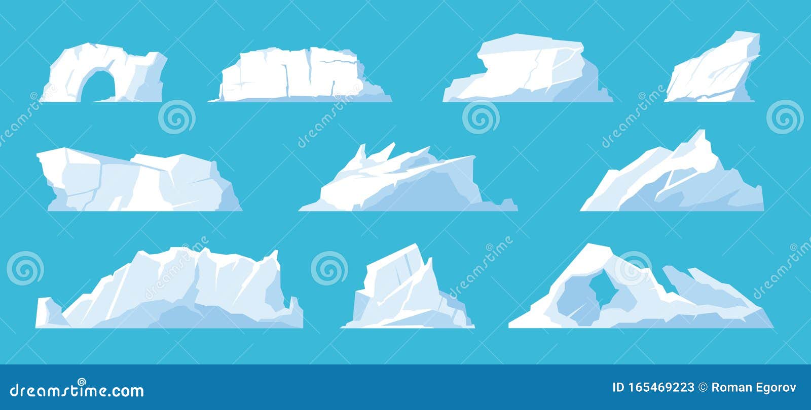 ICE Ice Berg Nappe Extérieure Frigid Oceanic Paysage 
