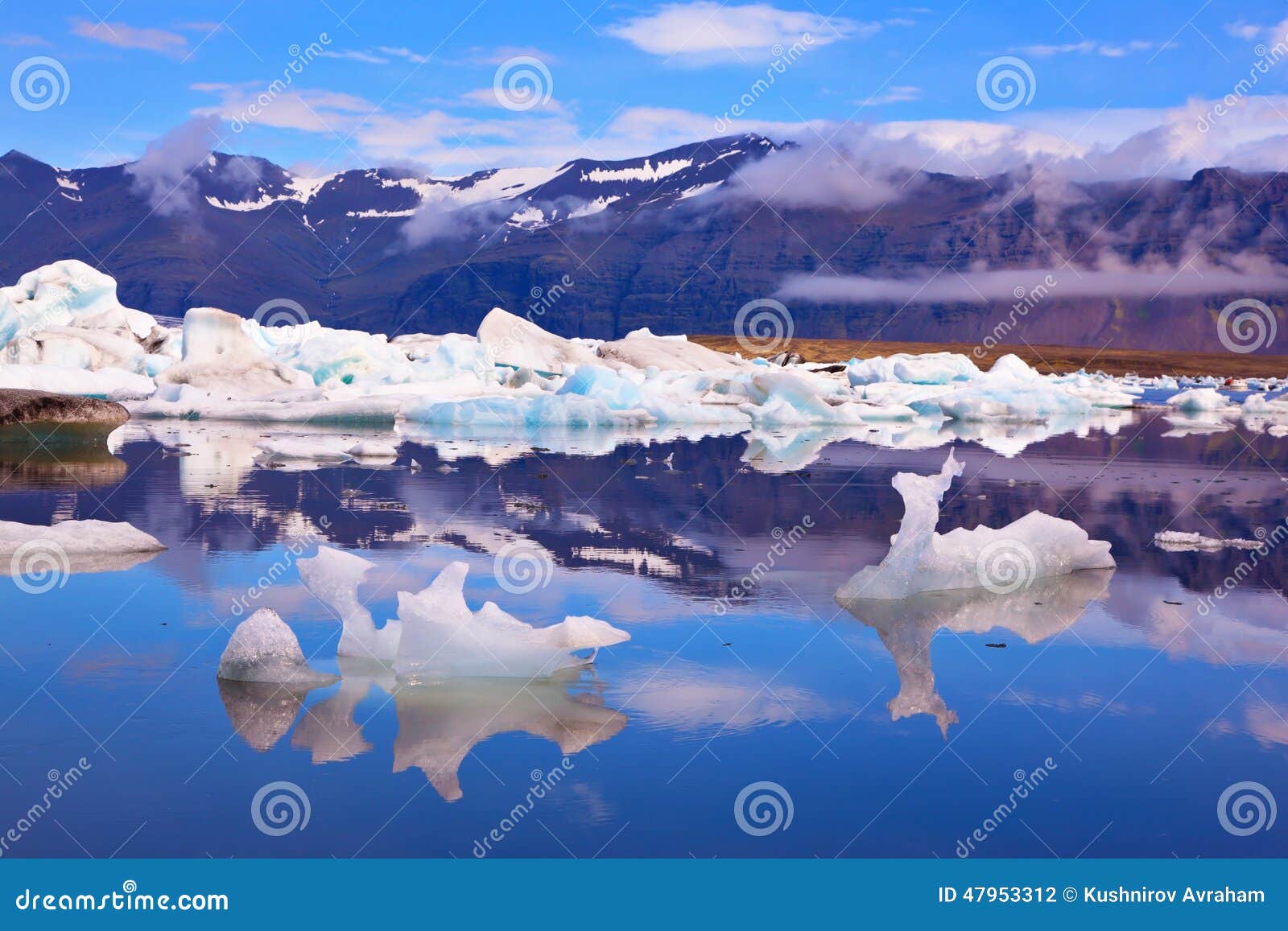 icebergs and ice floes of freakish forms