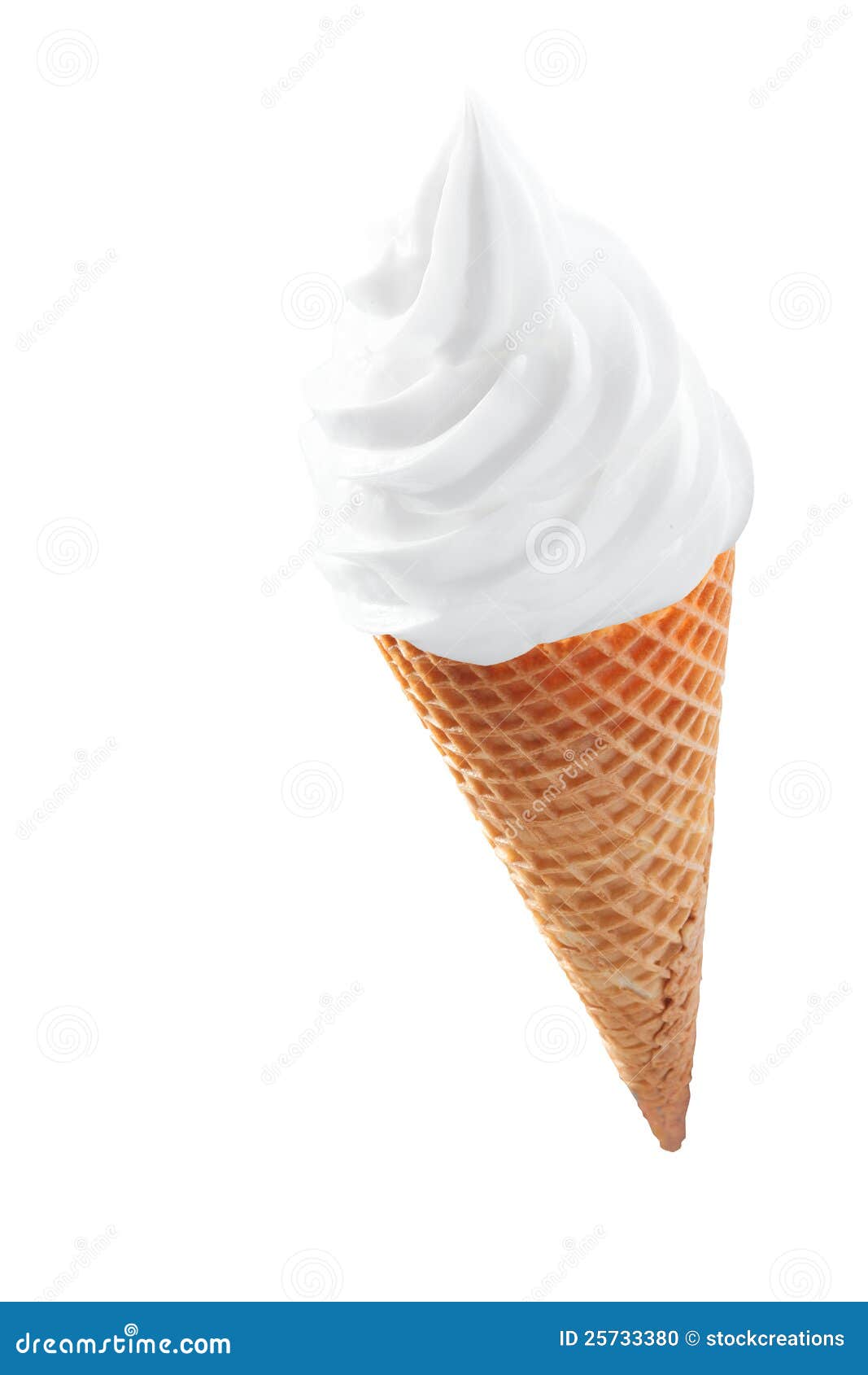 icecream cone with twirled softserve