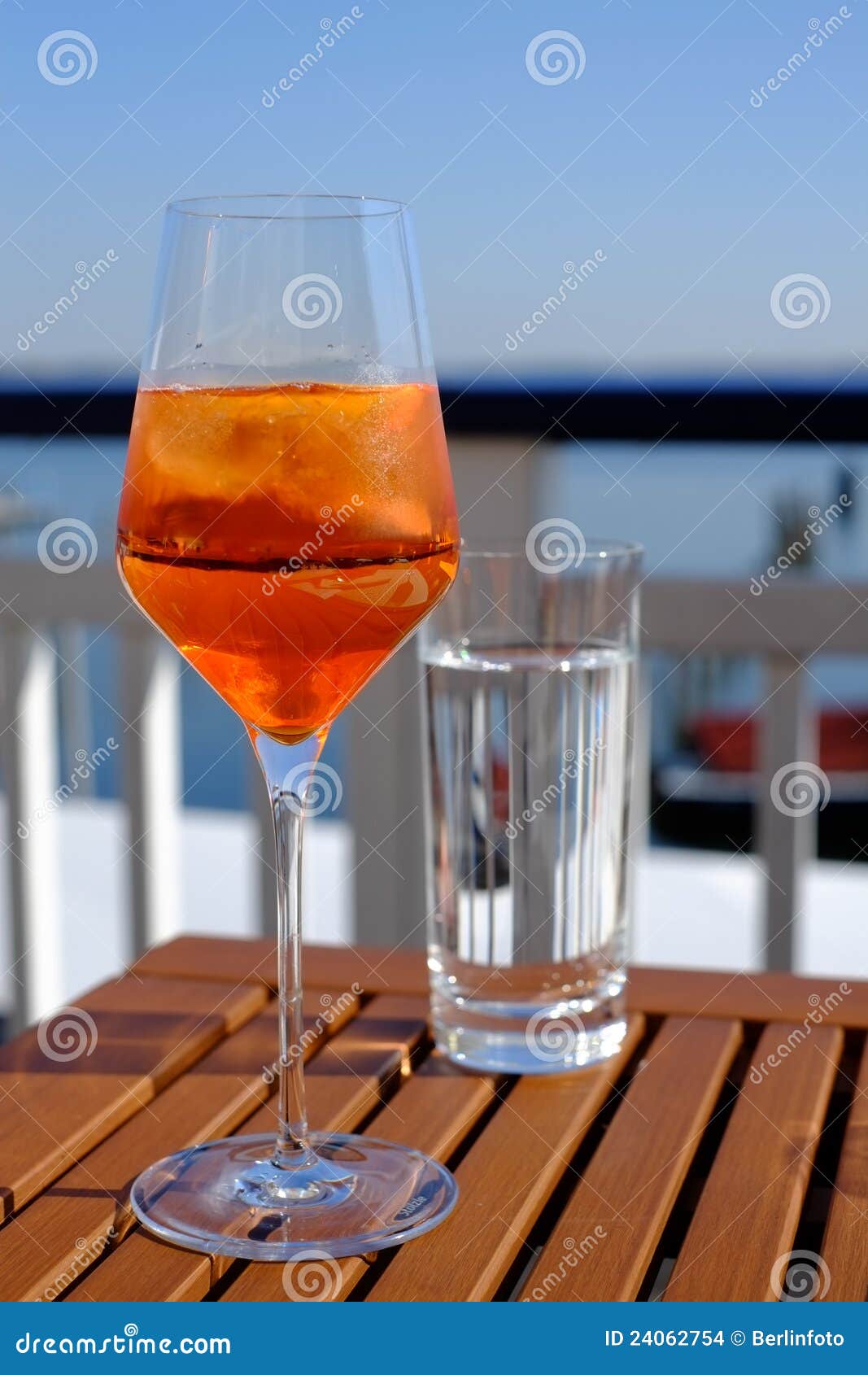 Iced Aperol with Prosecco stock photo. Image of refreshing 24062754