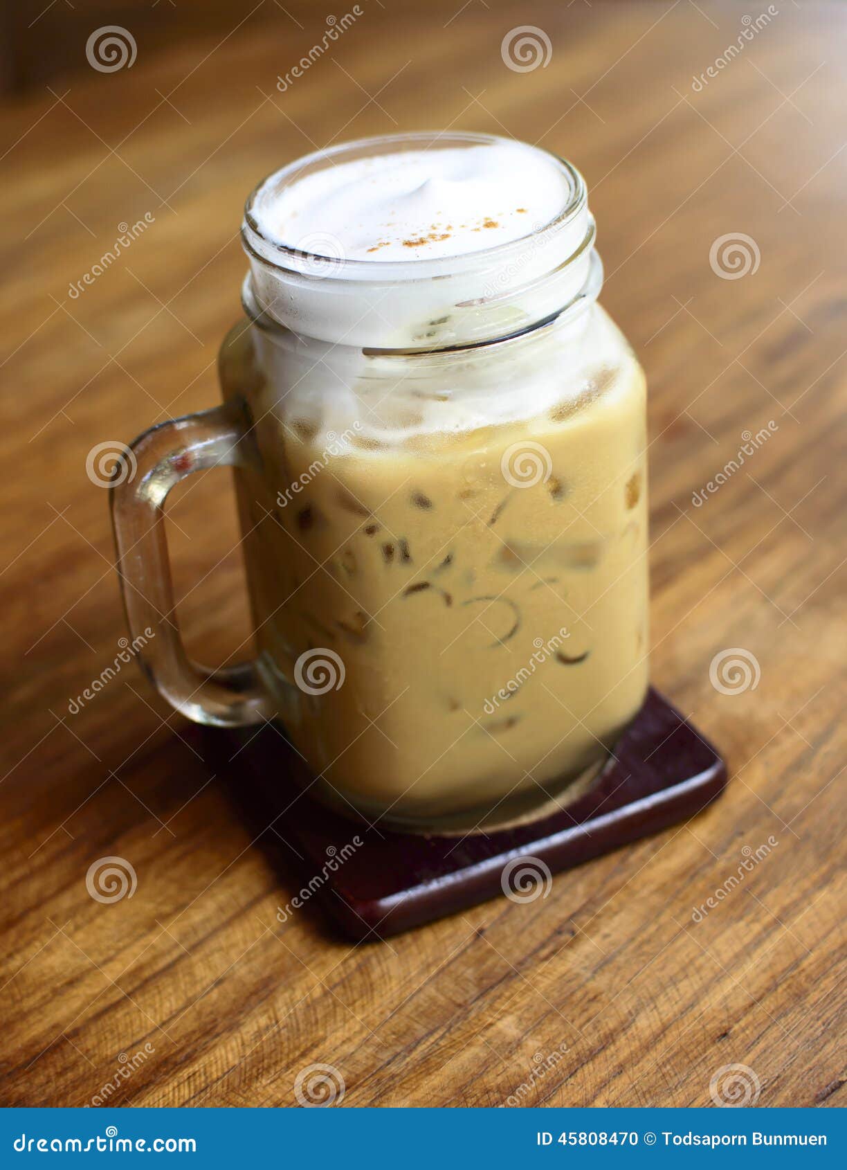 Iced Cappuccino coffee stock photo. Image of delicious 45808470