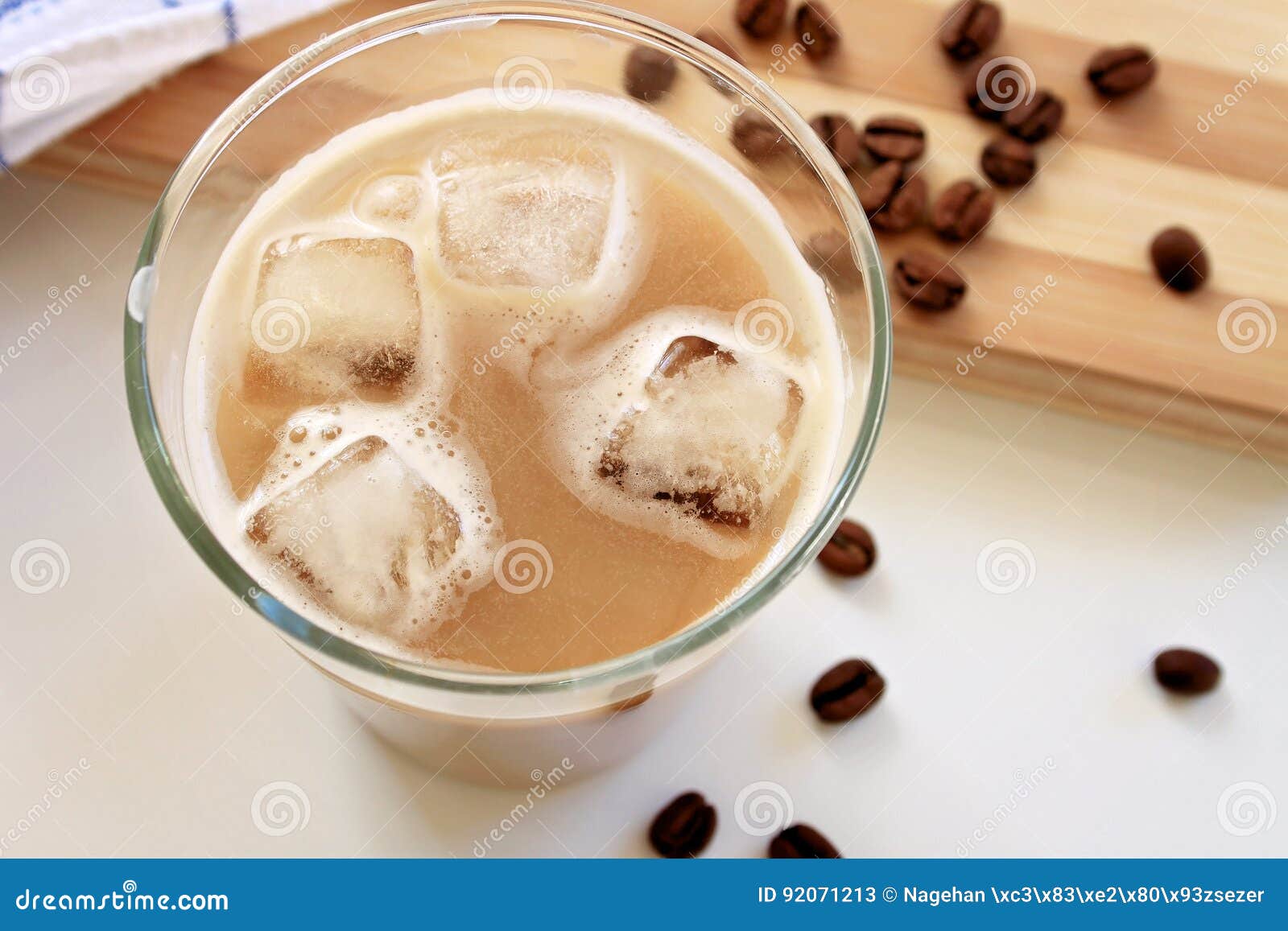 Iced coffee latte stock image. Image of cold, dessert 92071213