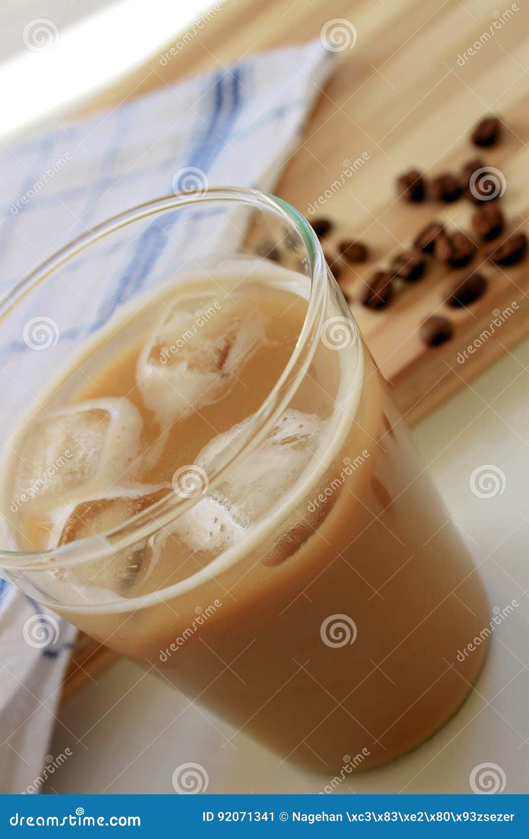 Iced coffee latte stock image. Image of glass, espresso 92071341