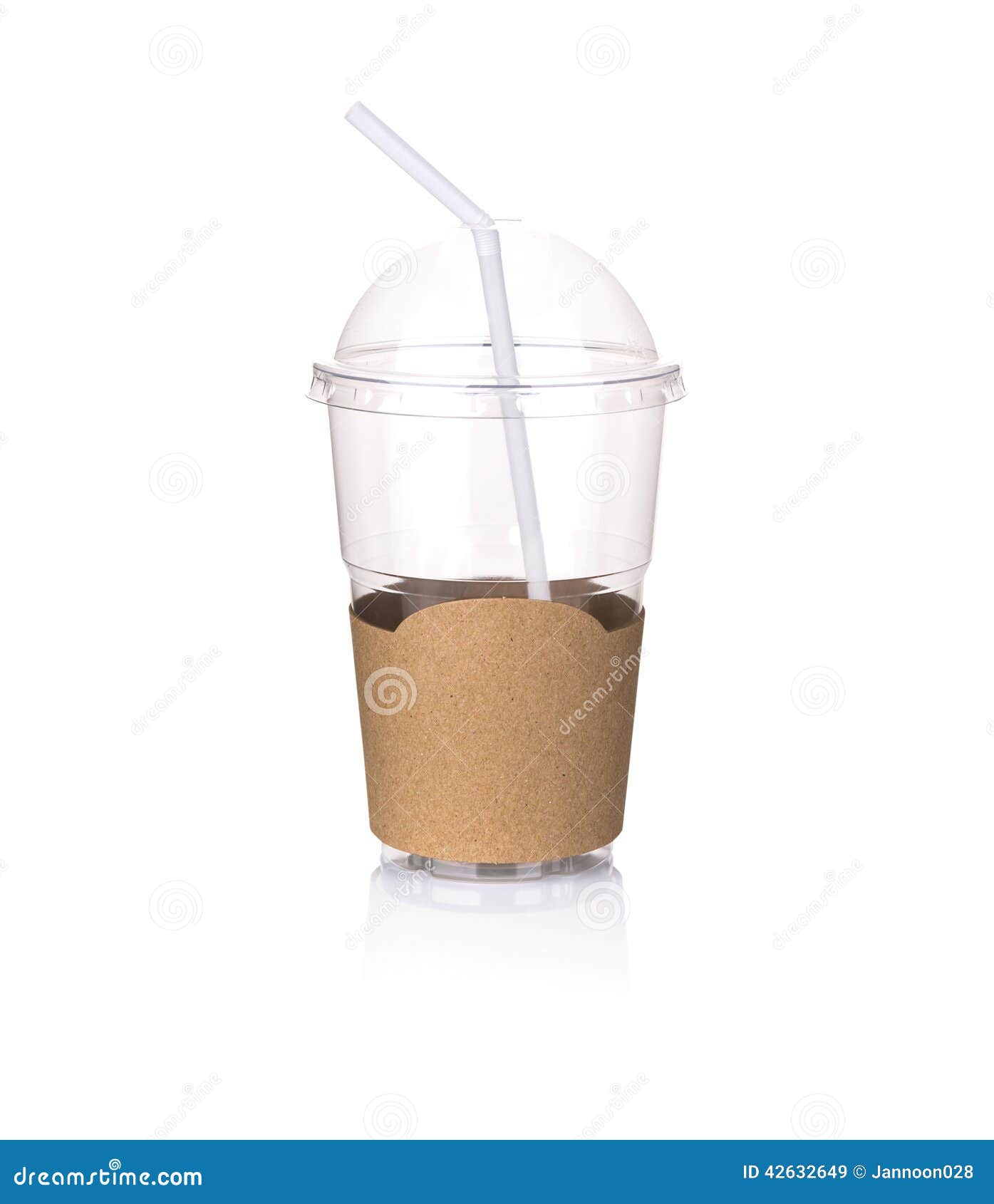 Iced Coffee Plastic Cup Isolated Stock Image Image of plastic, like