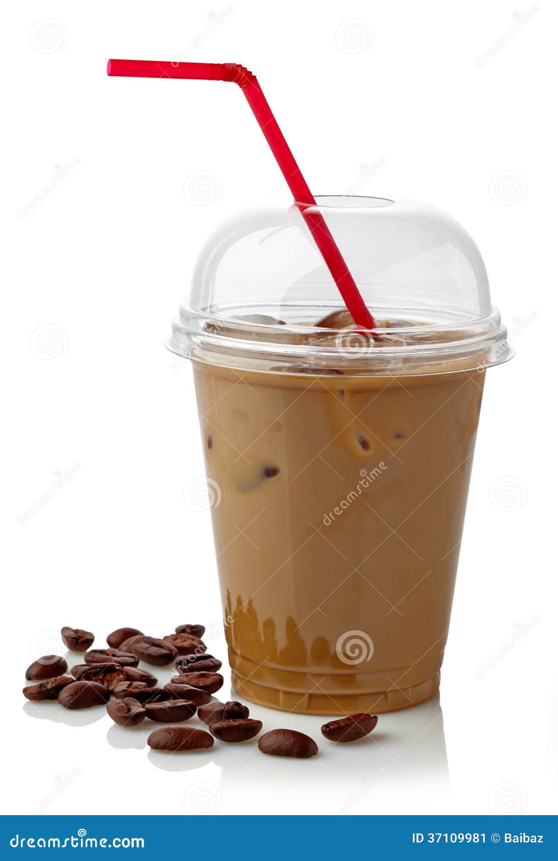 Iced Coffee With Whipping Cream RoyaltyFree Stock Photography