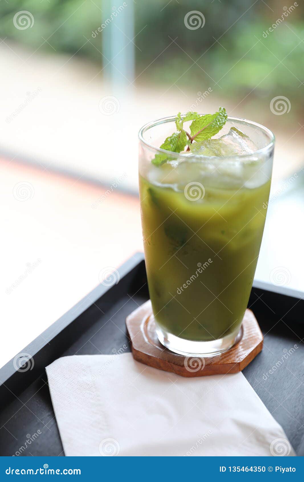 Iced Japanese Green Tea Drink Stock Photo Image of juice, chinese