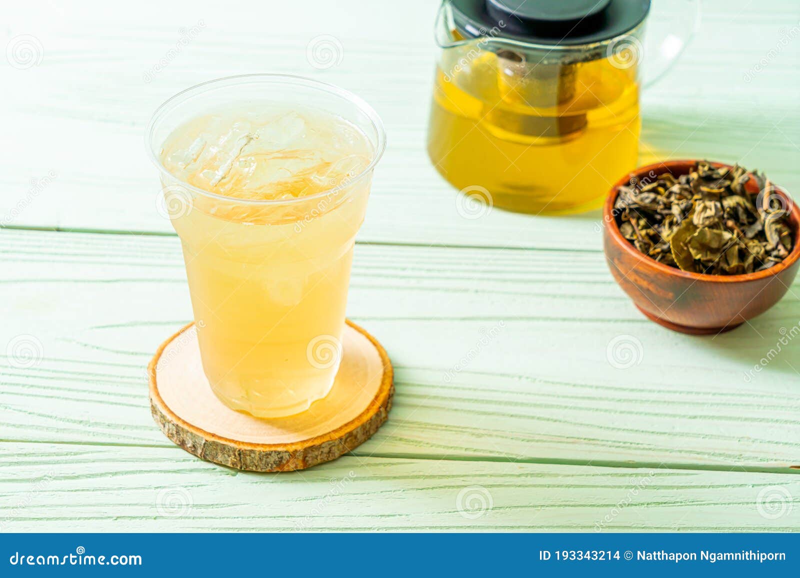 Iced jasmine tea stock photo. Image of isolated, cold 193343214