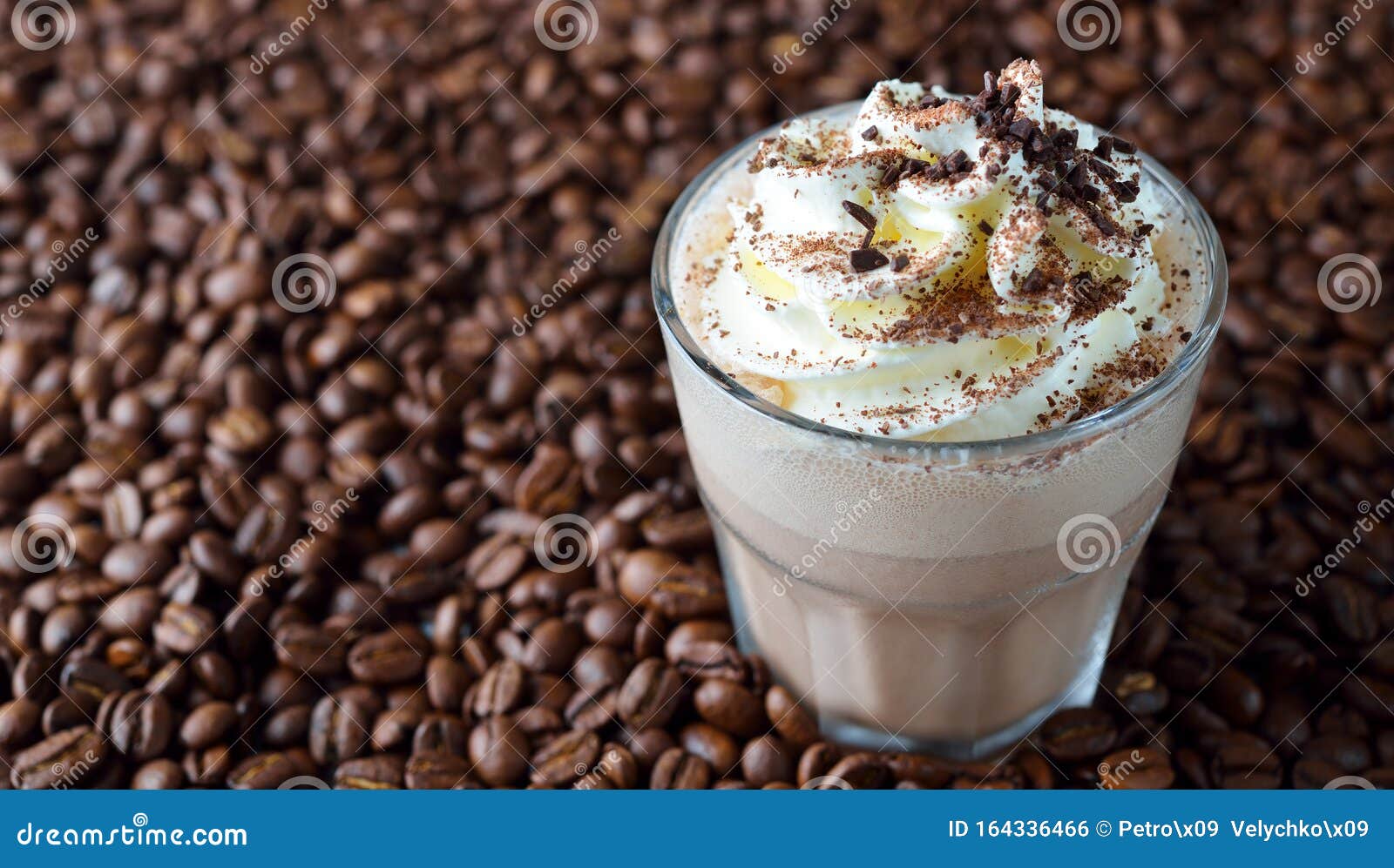 Iced Latte Coffee with Whipped Cream Stock Photo Image of latte