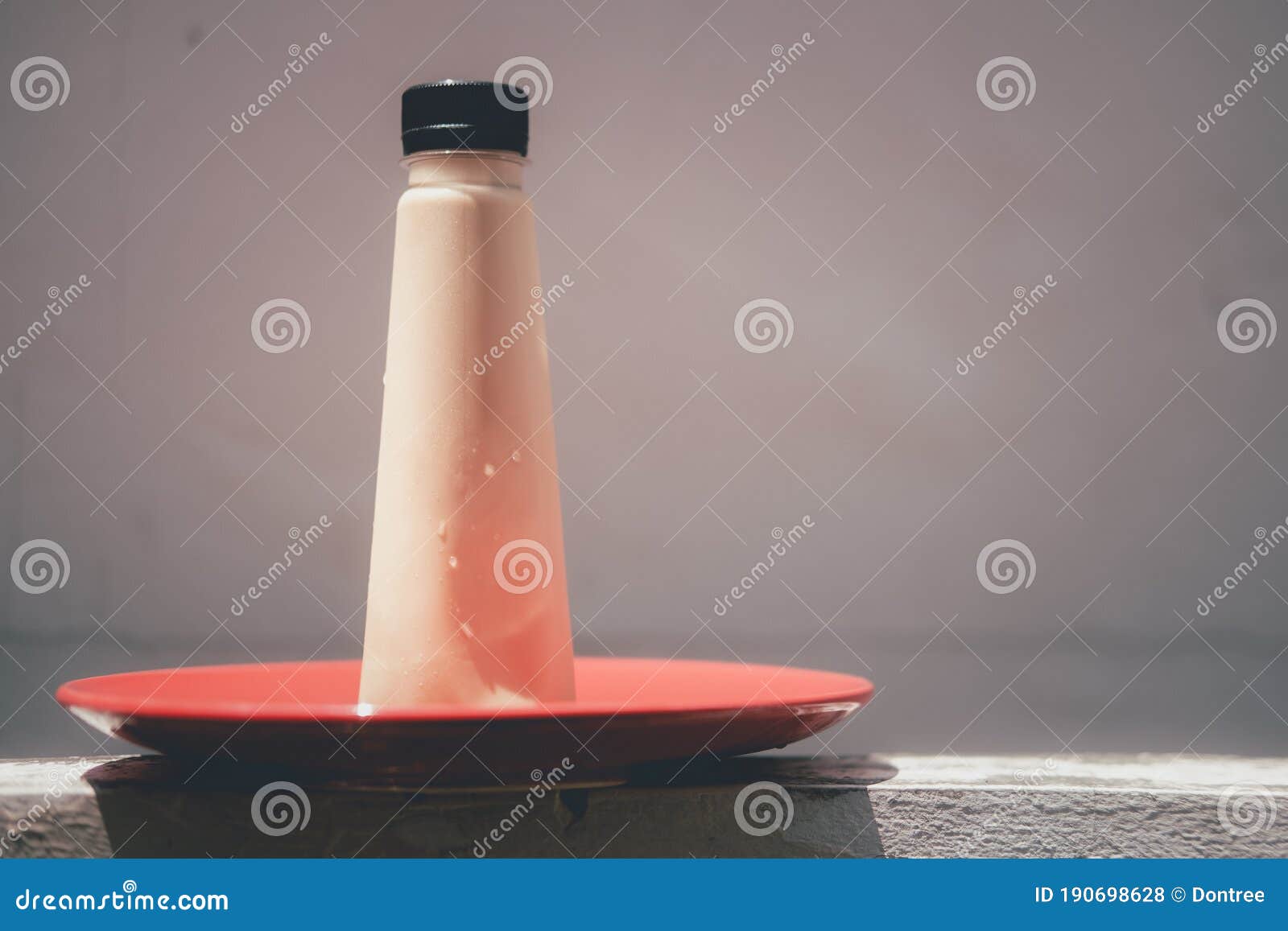 Iced Latte in Plastic Bottle Stock Photo Image of liquid, container