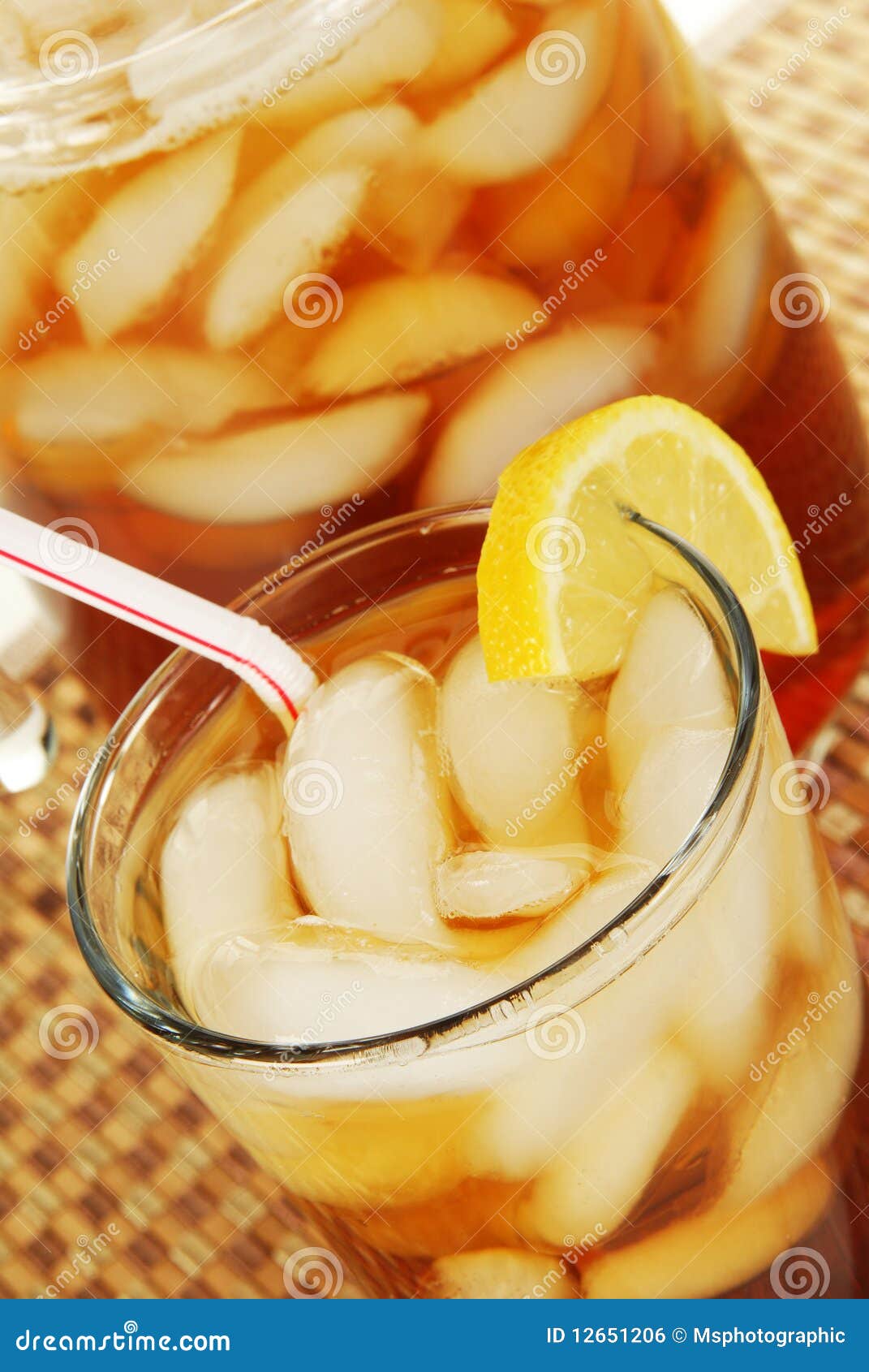Iced tea stock photo. Image of place, glass, drink, lemon 12651206
