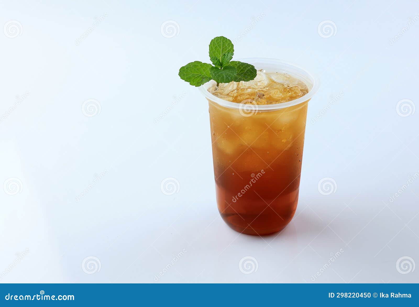 Es Teh or Lemon Iced Tea in a Plastic Cup Vector Illustration Logo