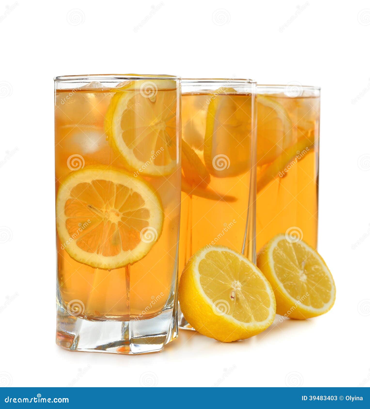 Premium PSD  Ice lemon tea cold beverage isolated image isolated image